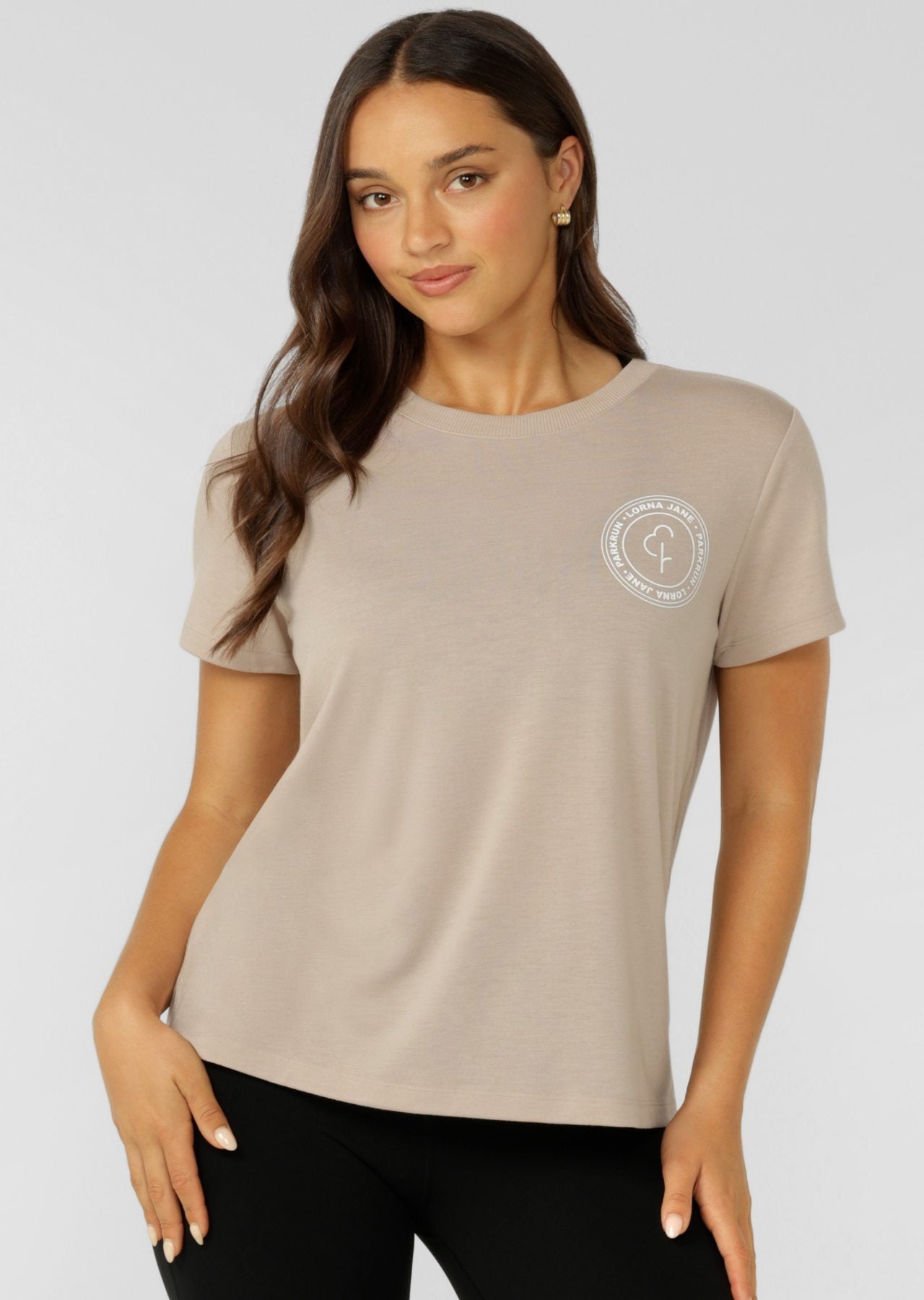 Lorna Jane parkrun T-Shirt - Latte