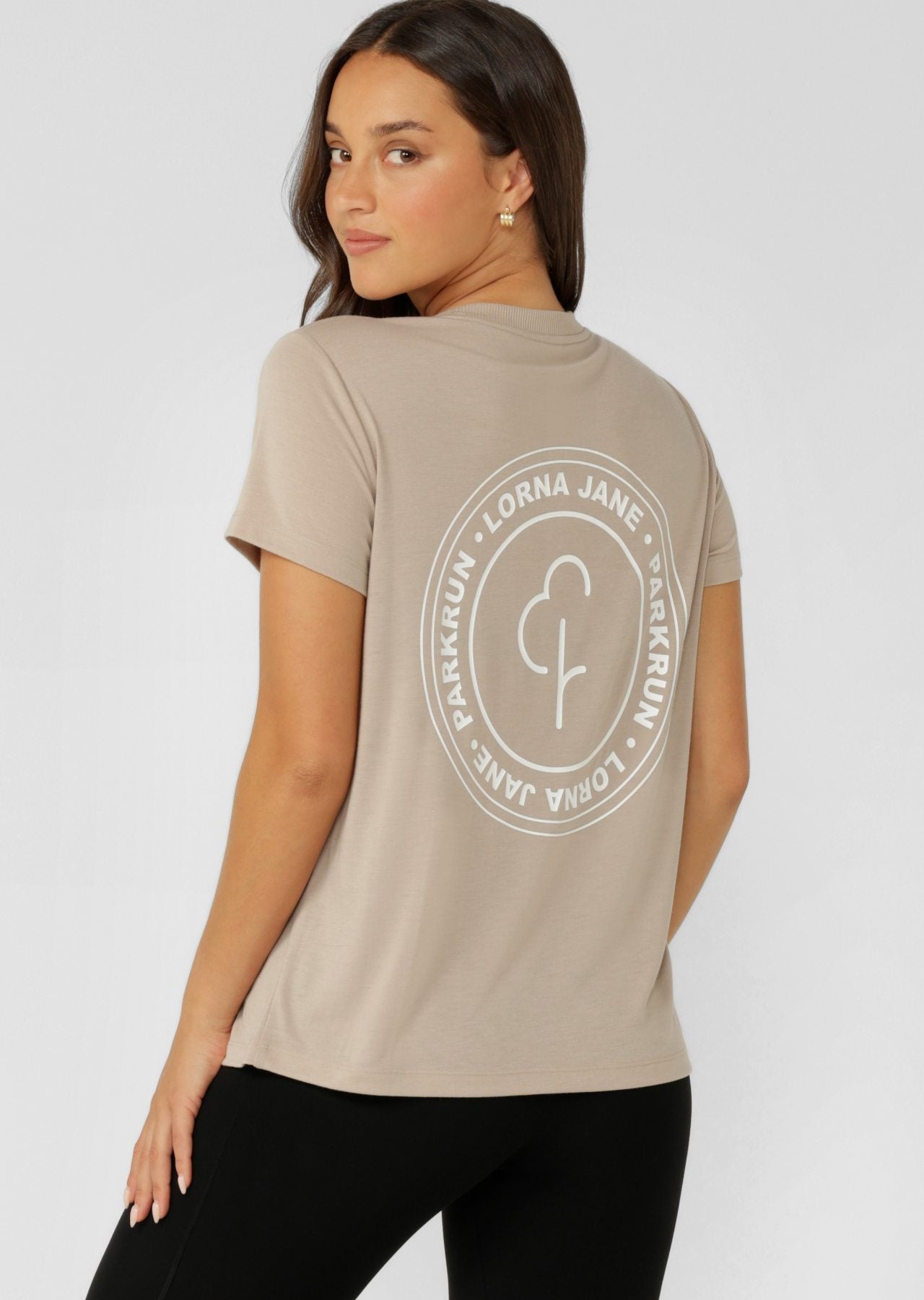 Lorna Jane parkrun T-Shirt - Latte