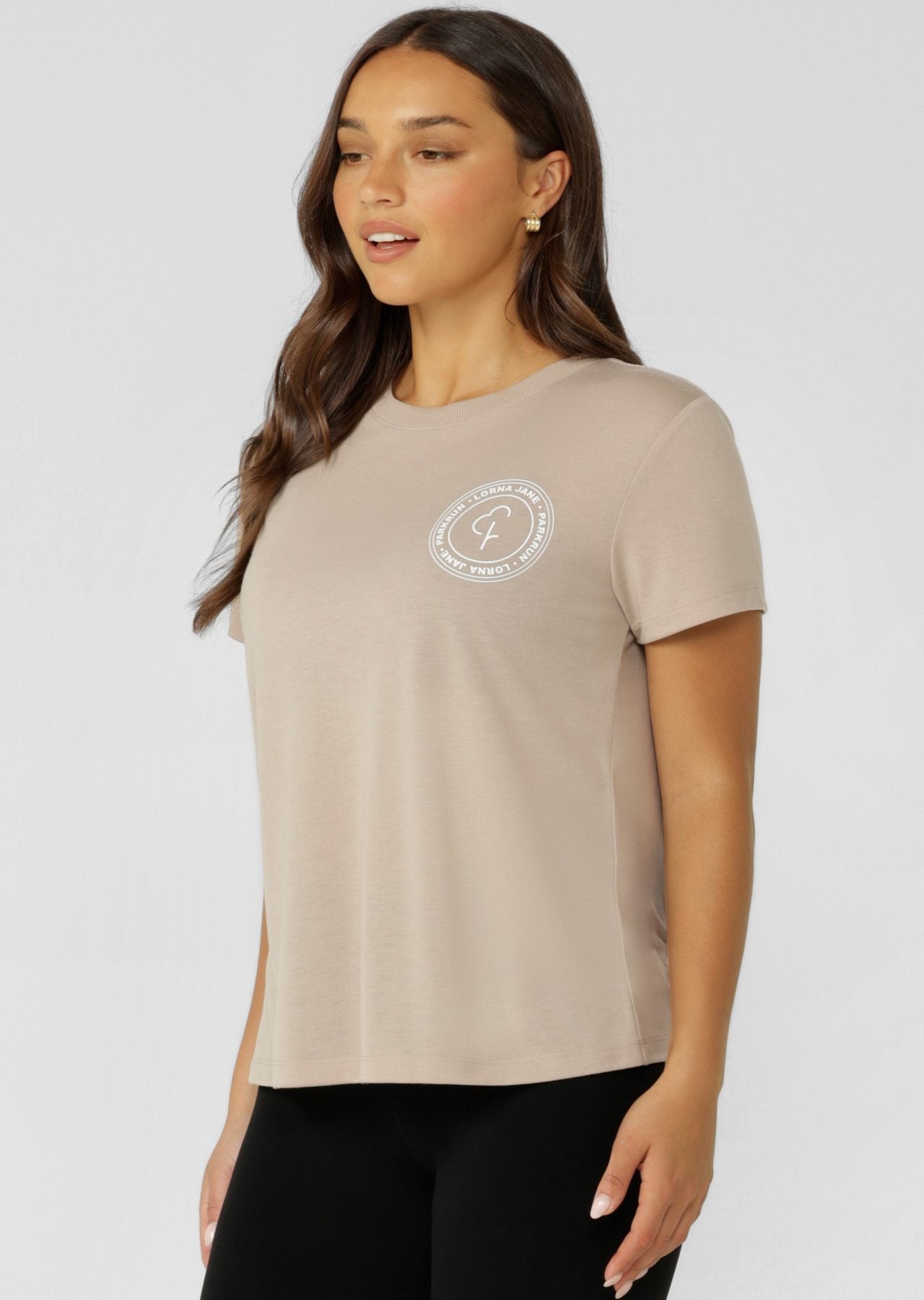 Lorna Jane parkrun T-Shirt - Latte