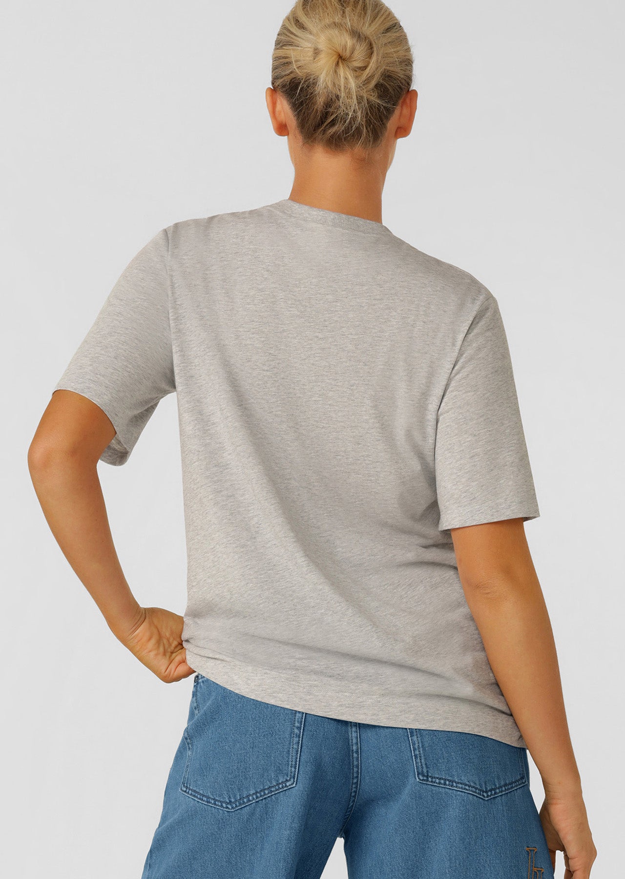 Lorna Jane Throwback Relaxed T-Shirt - Grey Marl