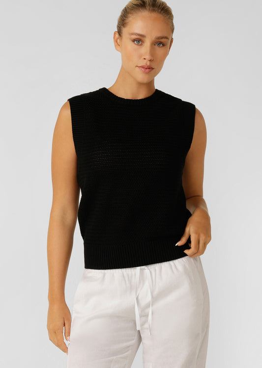 Lorna Jane Serene Knit Vest - Black