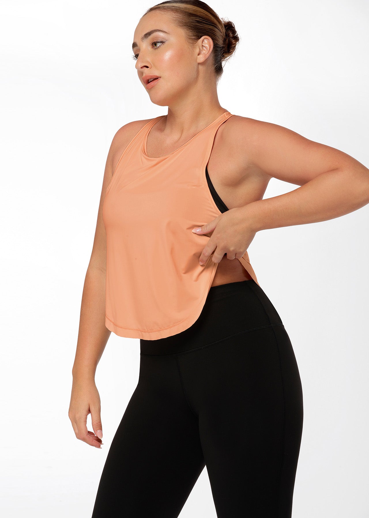 Lorna Jane Core Active Cropped Tank - Tango