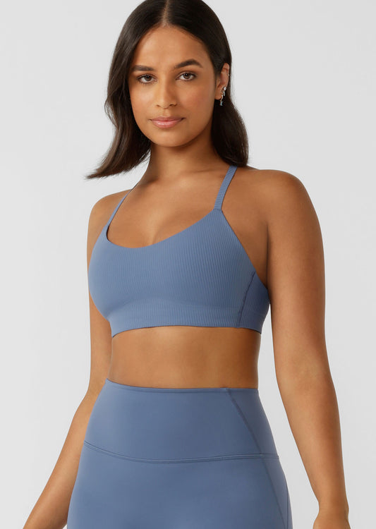 Lorna Jane Supreme Comfort Aloe Vera Sports Bra - Frost Blue