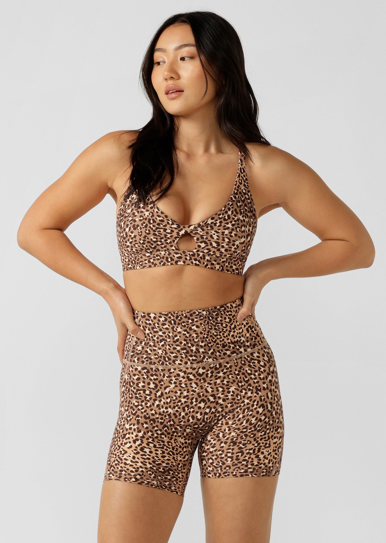 Lorna Jane Wild Side 16cm Phone Pocket Bike Shorts - Wild Side Print