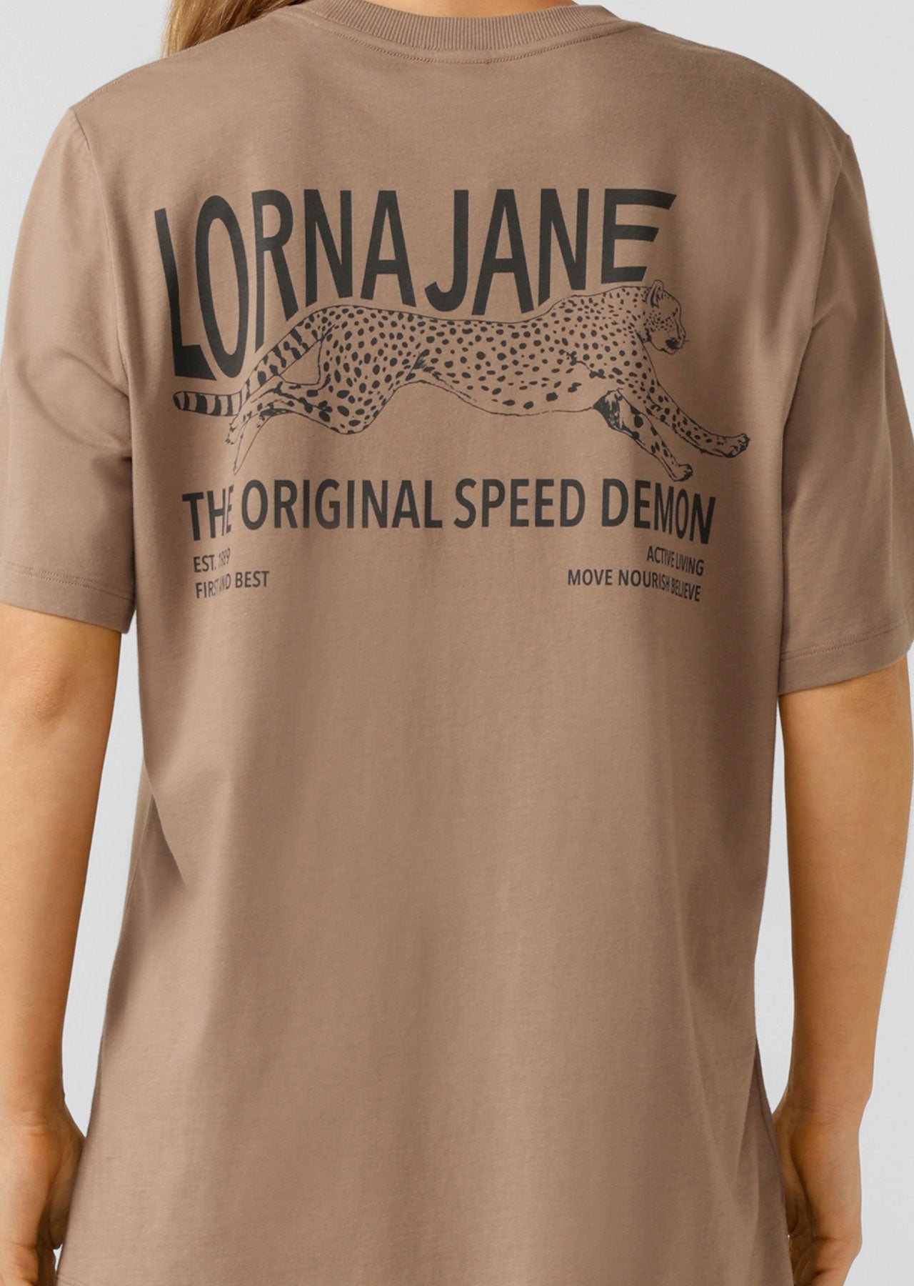 Lorna Jane Speed Demon Relaxed Tee - Bone