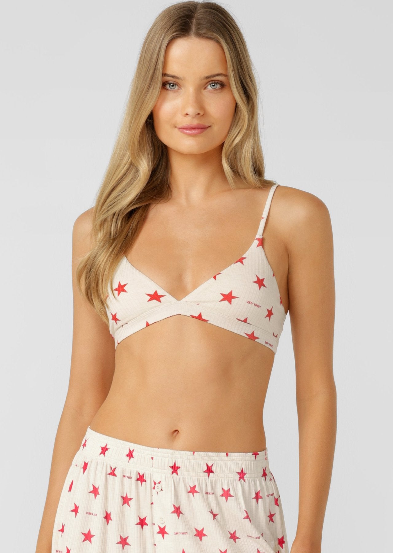 Lorna Jane Starstruck Rib Bralette - Starstruck Print