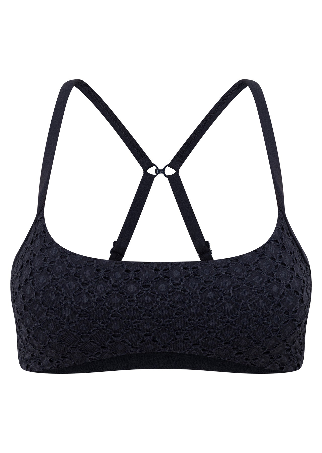 Lorna Jane Keepsake Broderie Sports Bra - Cosmic Navy