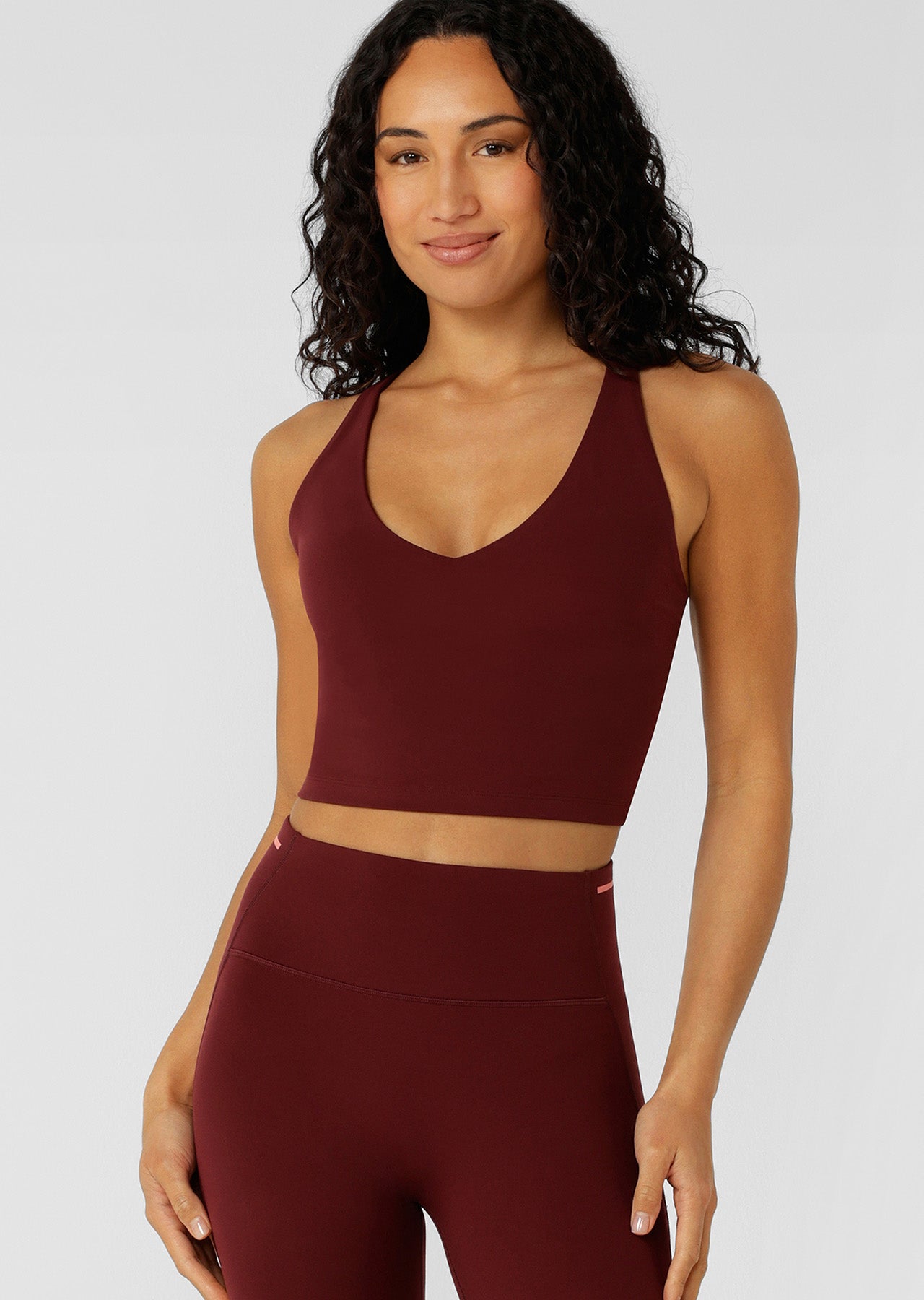 Lorna Jane Move Well Bra Tank Combo - Dark Ruby