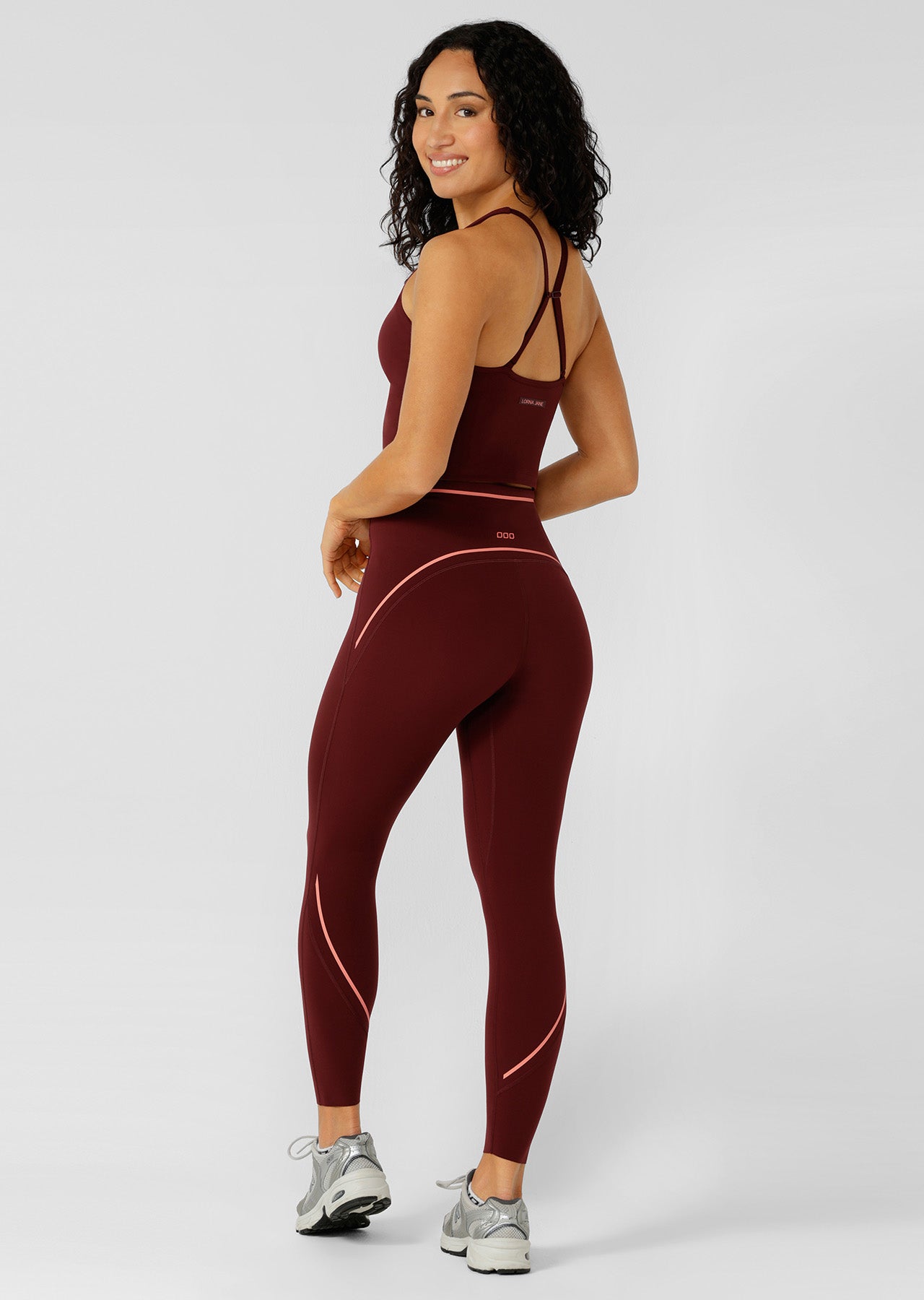 Lorna Jane Move Well Bra Tank Combo - Dark Ruby