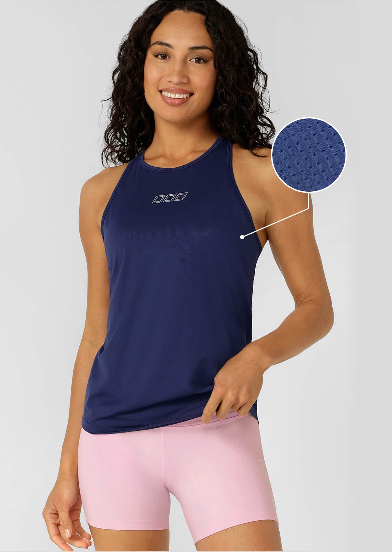 Lorna Jane Train Hard Active Tank - Marine Blue