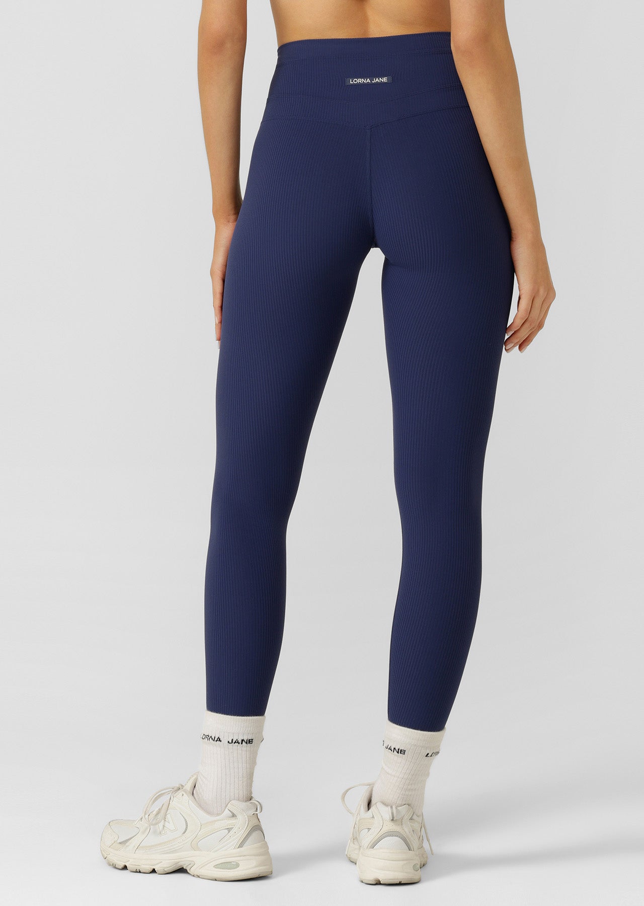 Lorna Jane Irresistible Rib Ankle Biter Leggings - Marine Blue