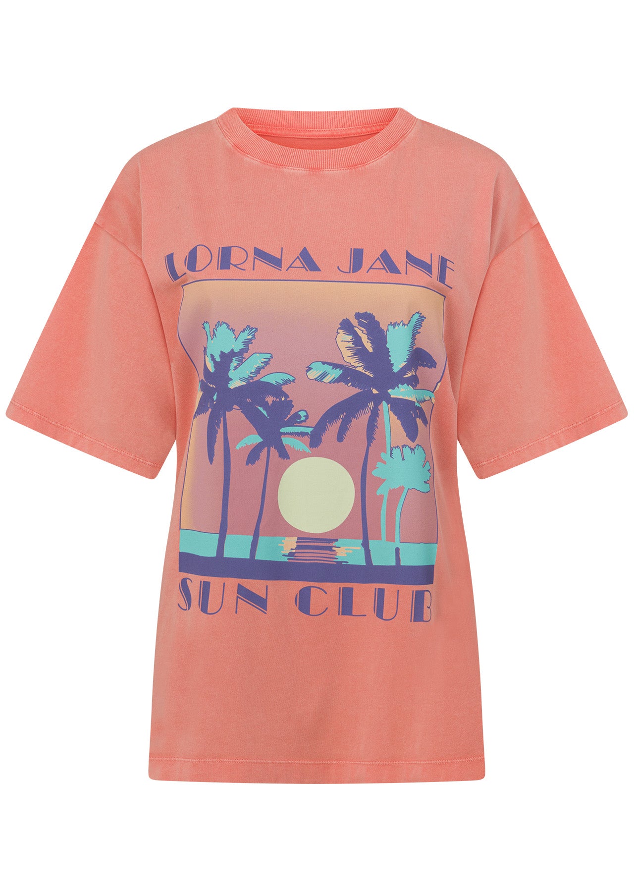 Lorna Jane Vacation Washed Boyfriend T-Shirt - Washed Sunkissed Melon