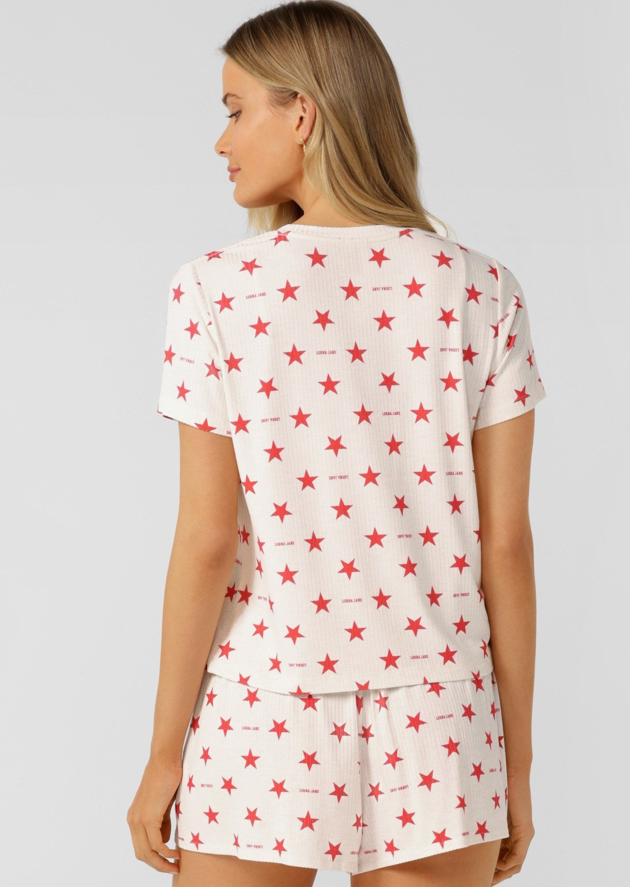 Lorna Jane Starstruck Rib T-Shirt - Starstruck Print
