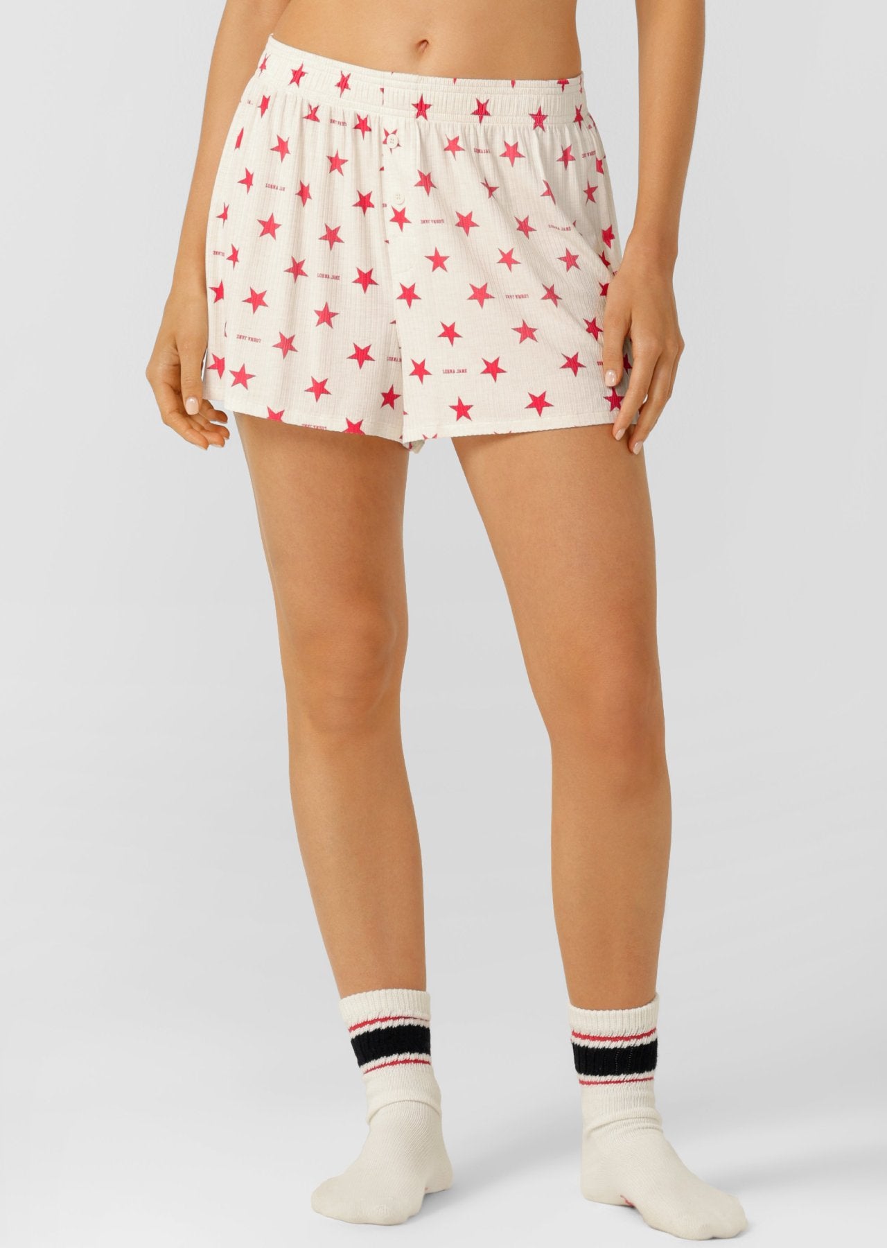 Lorna Jane Starstruck Rib Shorts - Starstruck Print