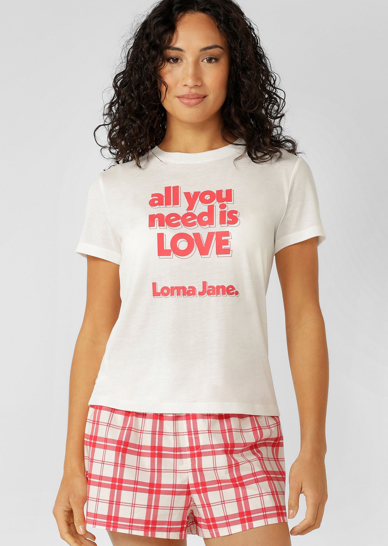 Lorna Jane All You Need Is Love T-Shirt - Porcelain