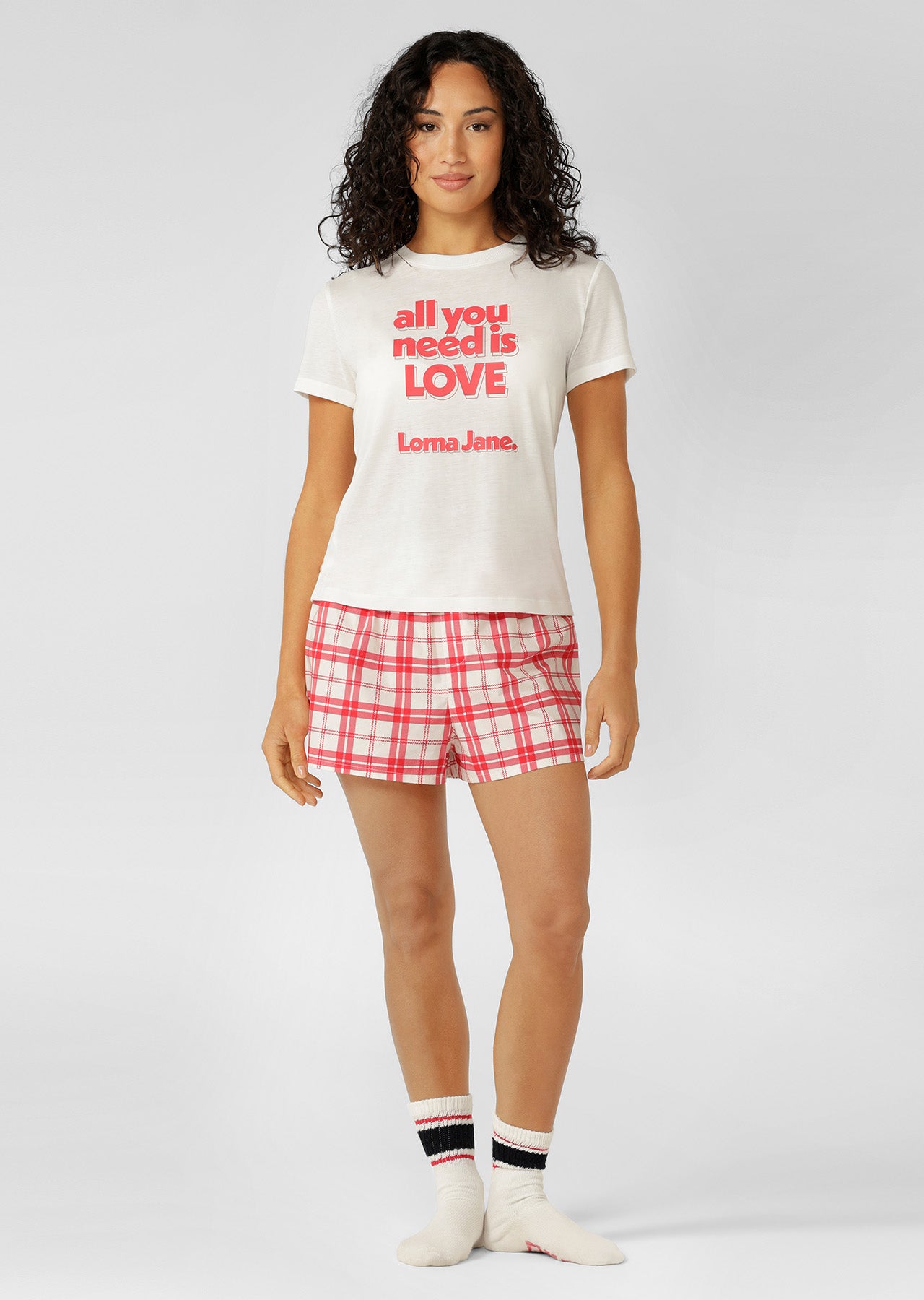Lorna Jane All You Need Is Love T-Shirt - Porcelain