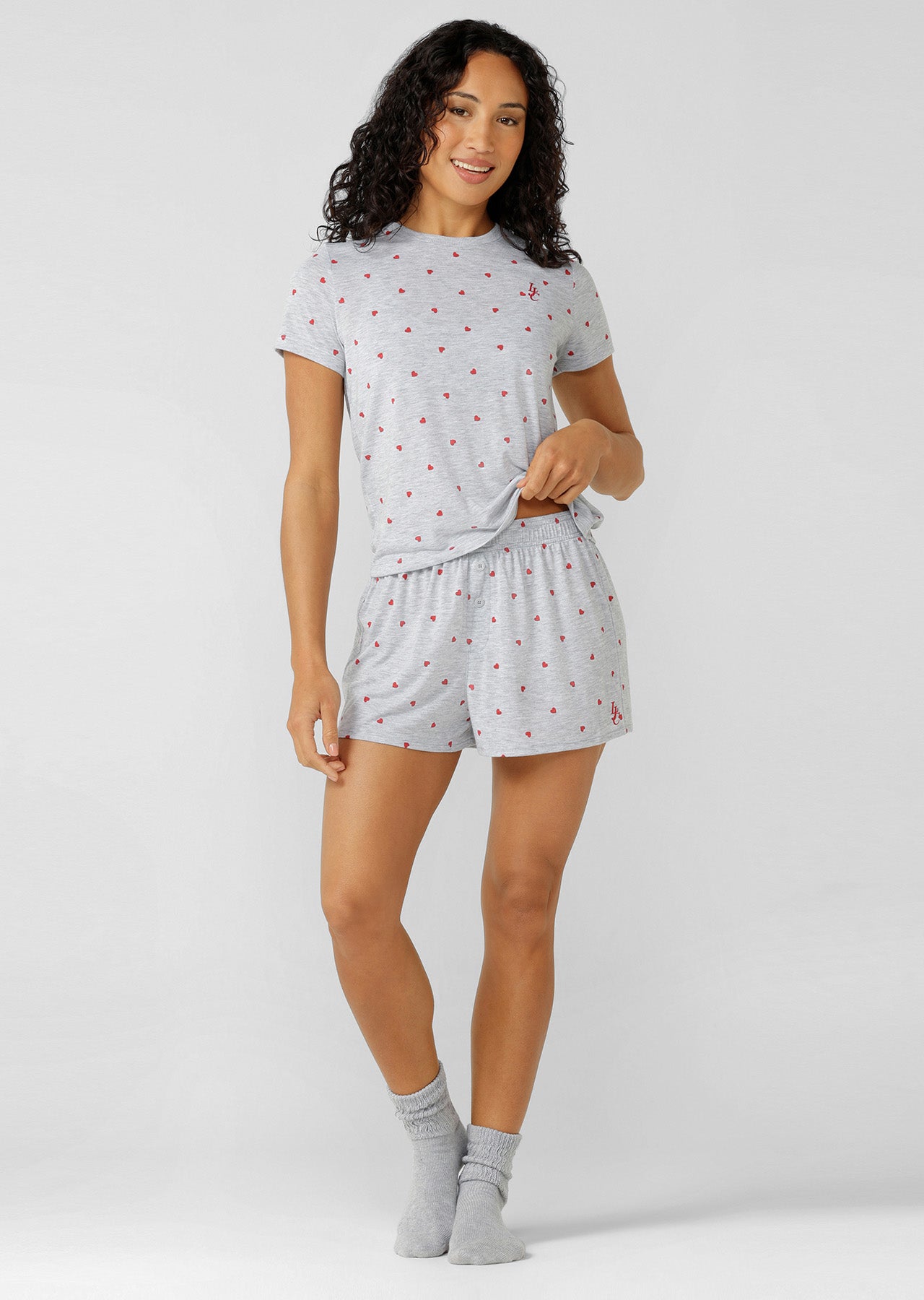Lorna Jane Queen Of Hearts Shorts - Heart Print