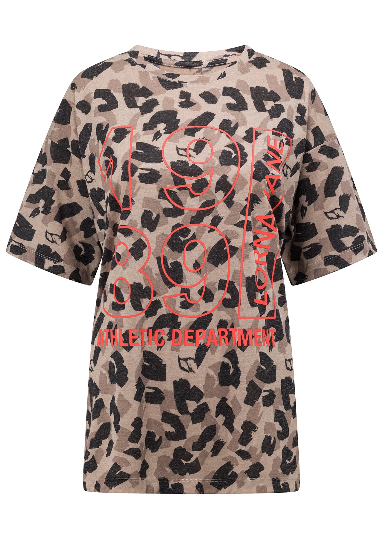 Lorna Jane Abstract Animal Boyfriend Tee - Abstract Cheetah Print