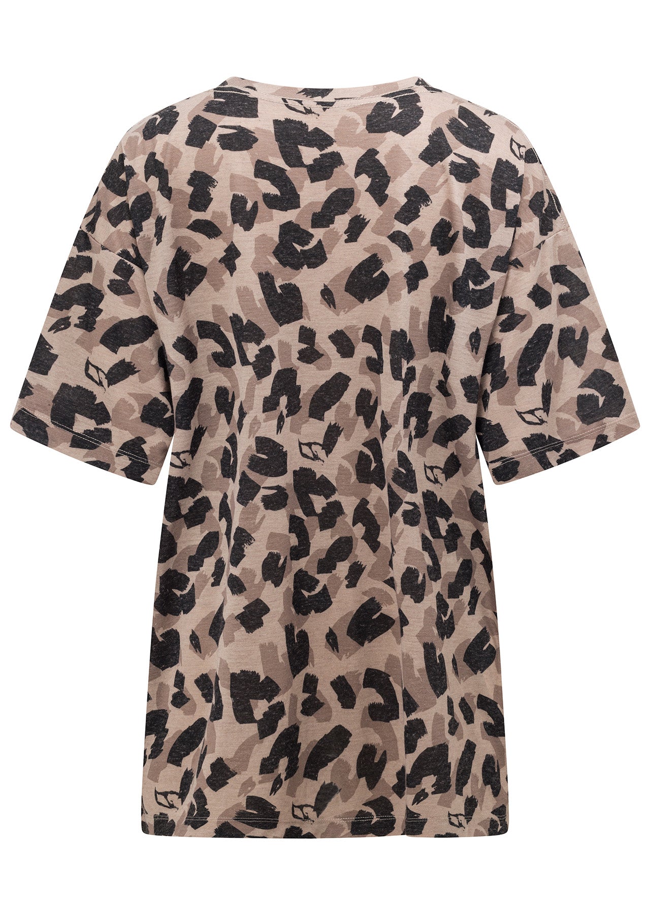 Lorna Jane Abstract Animal Boyfriend Tee - Abstract Cheetah Print