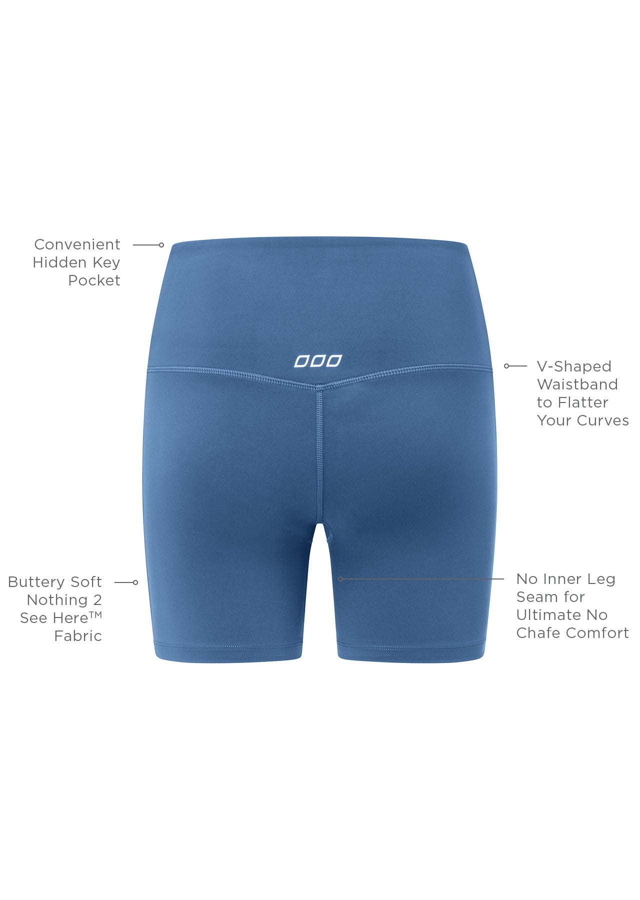 Lorna Jane Lotus No Chafe 16cm Bike Shorts - Cosmic Dust