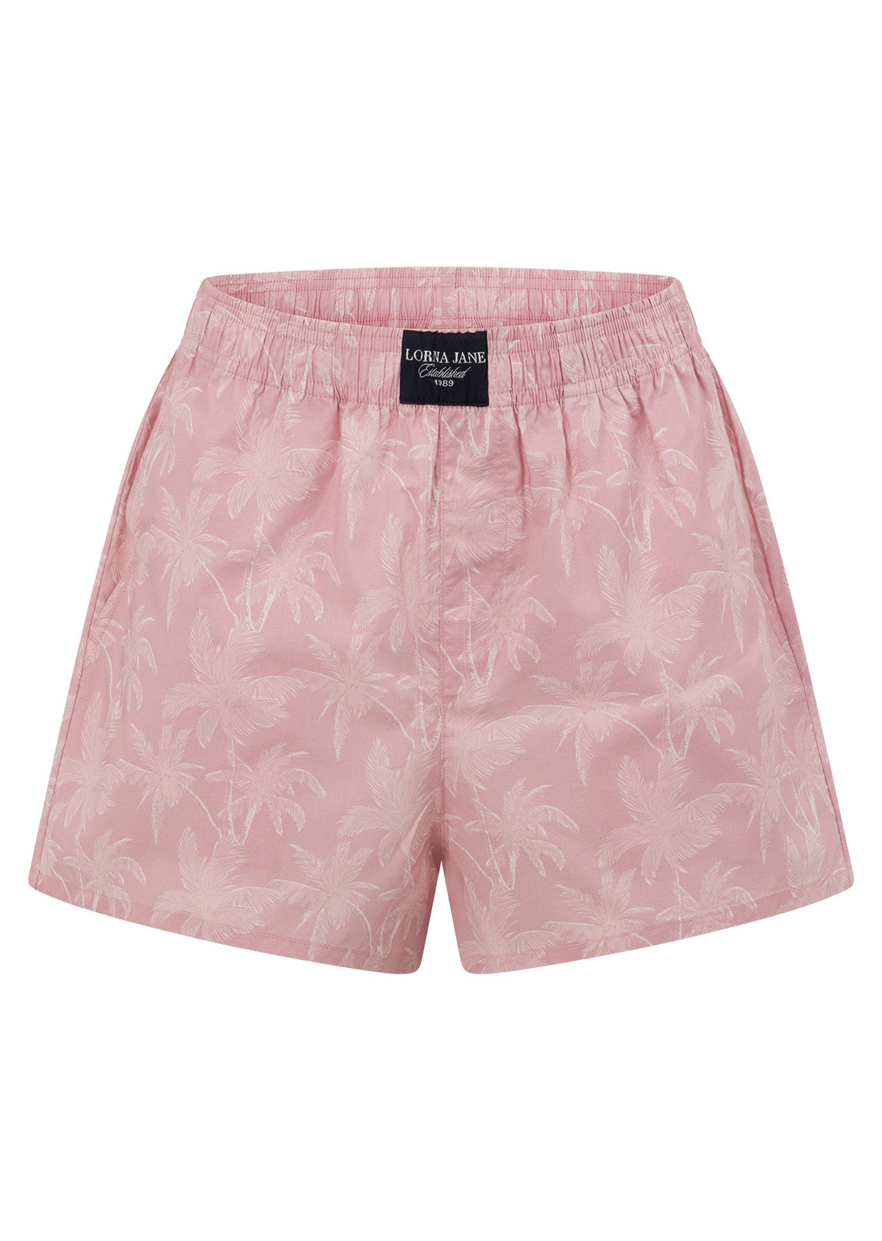 Lorna Jane Morning Pages Shorts - Blush Palm Print