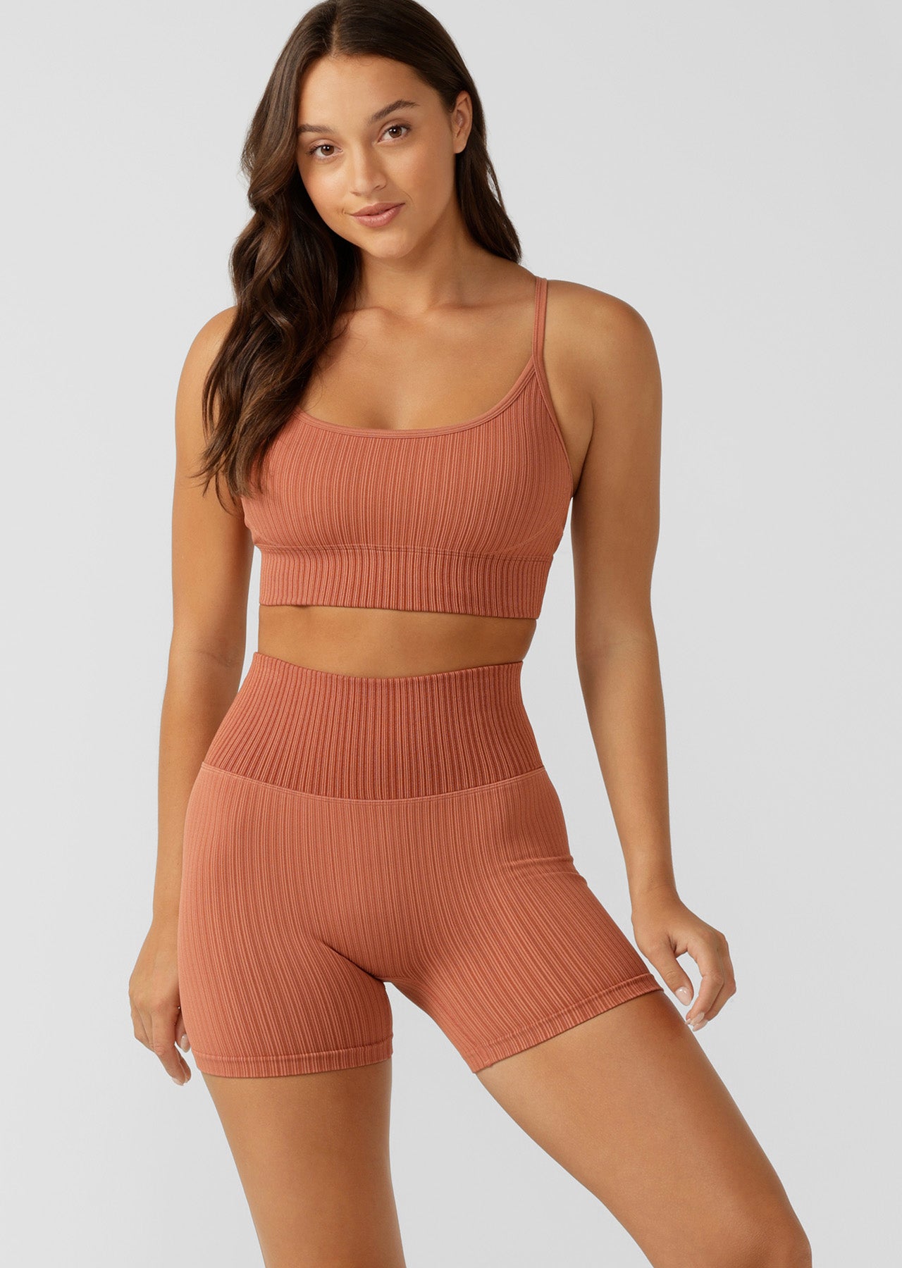Lorna Jane Seamless Swim Bike Shorts - RUST