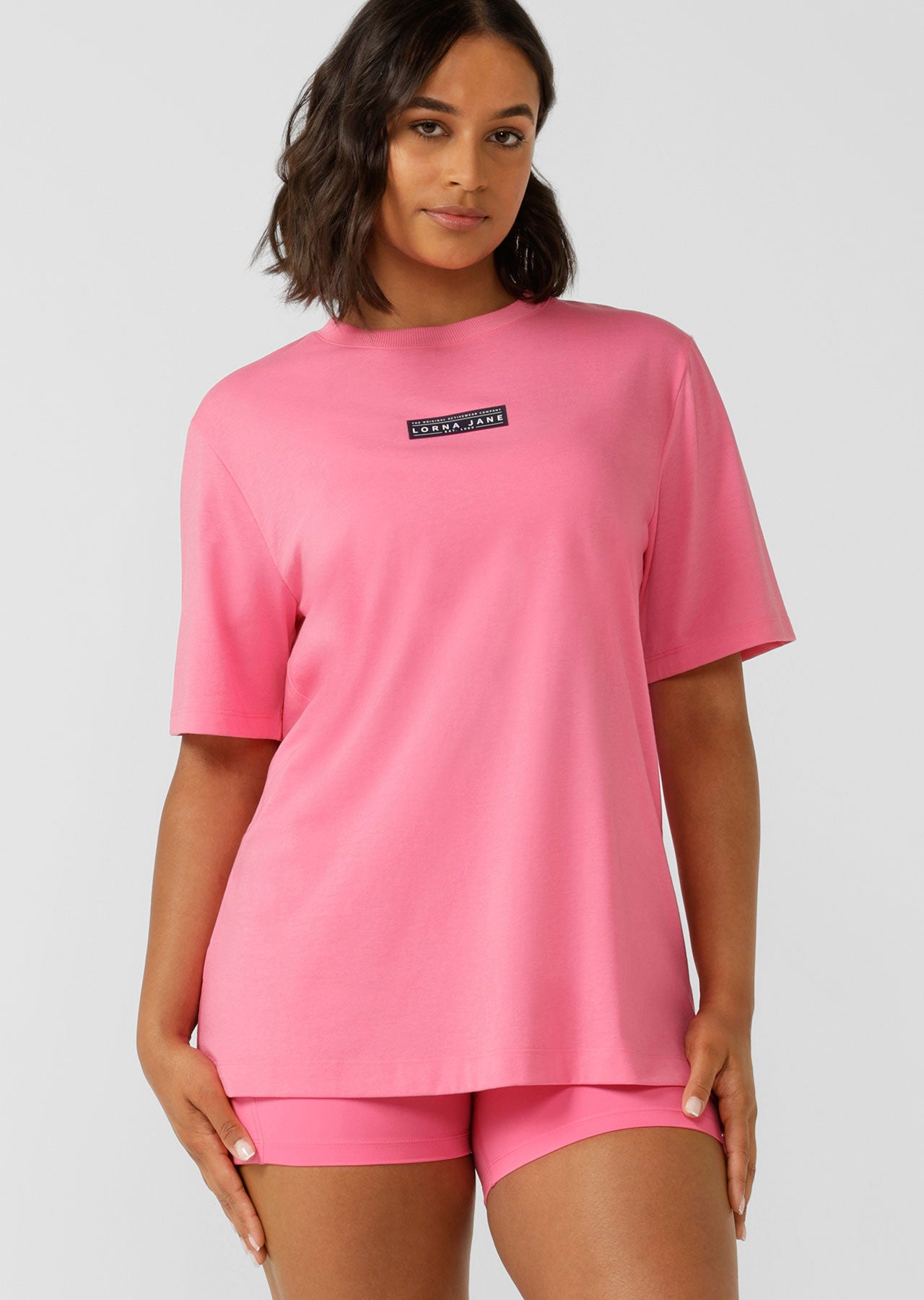 Lorna Jane Regroup Relaxed Tee - Cameo Pink
