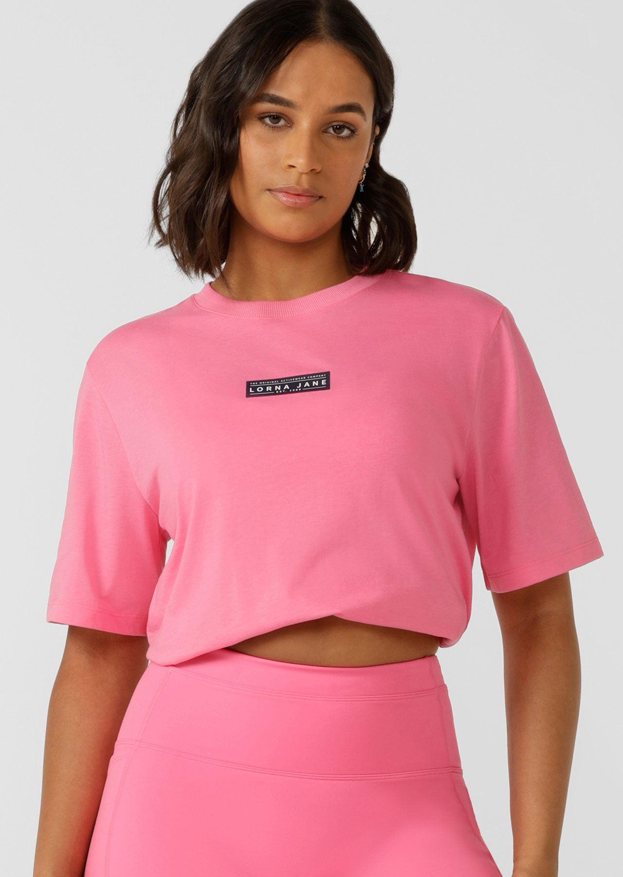 Lorna Jane Regroup Relaxed Tee - Cameo Pink