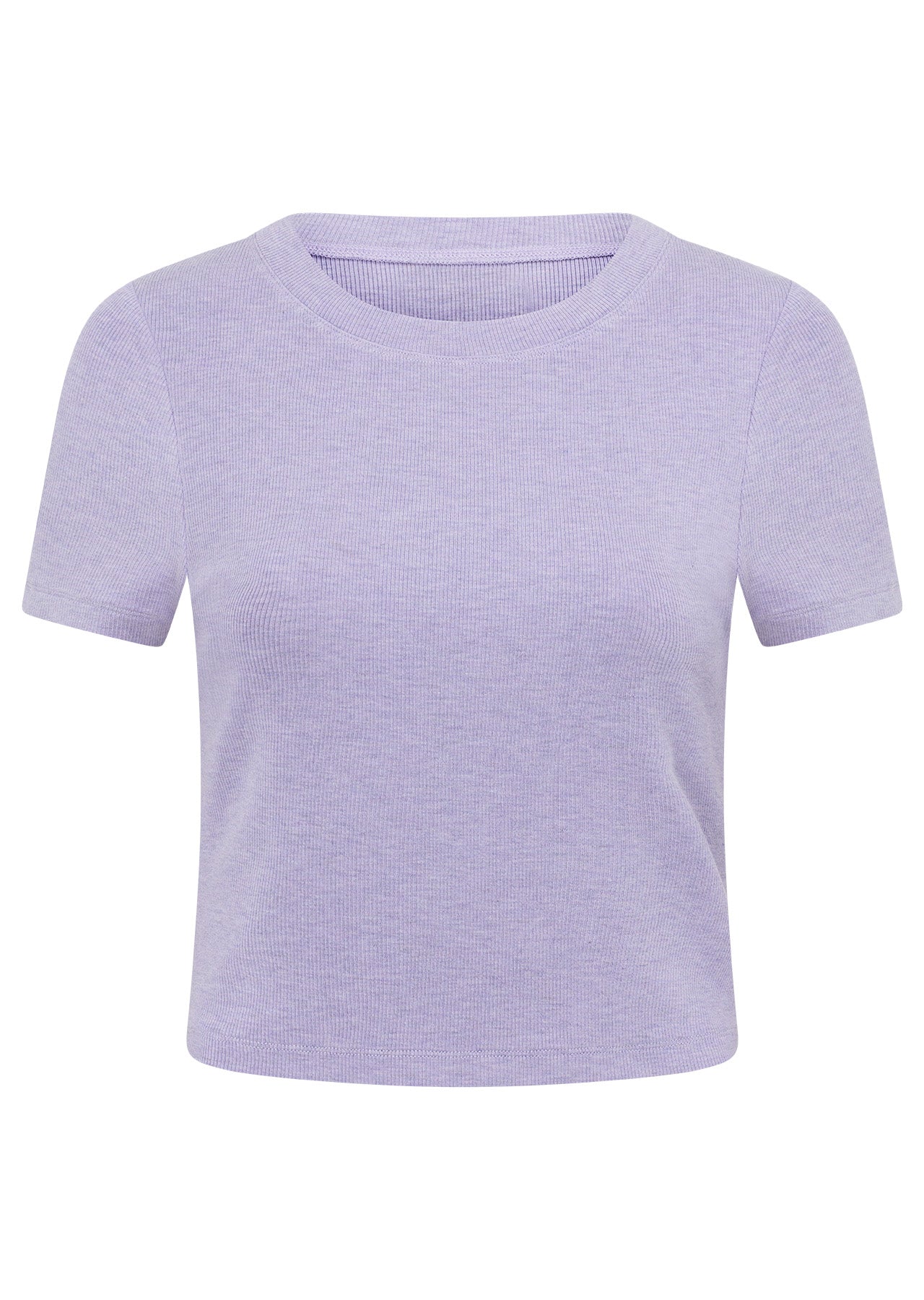 Lorna Jane Modal Luxe Lounge Rib Tee - Lavender Marl
