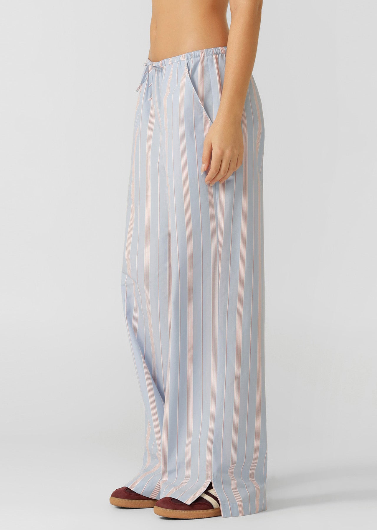 Lorna Jane Stripe Lounge Pants - Blue Multi Stripe