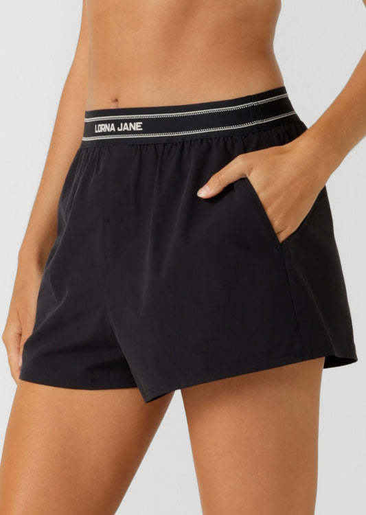 Lorna Jane Effortless Boxer Shorts - Midnight Blue