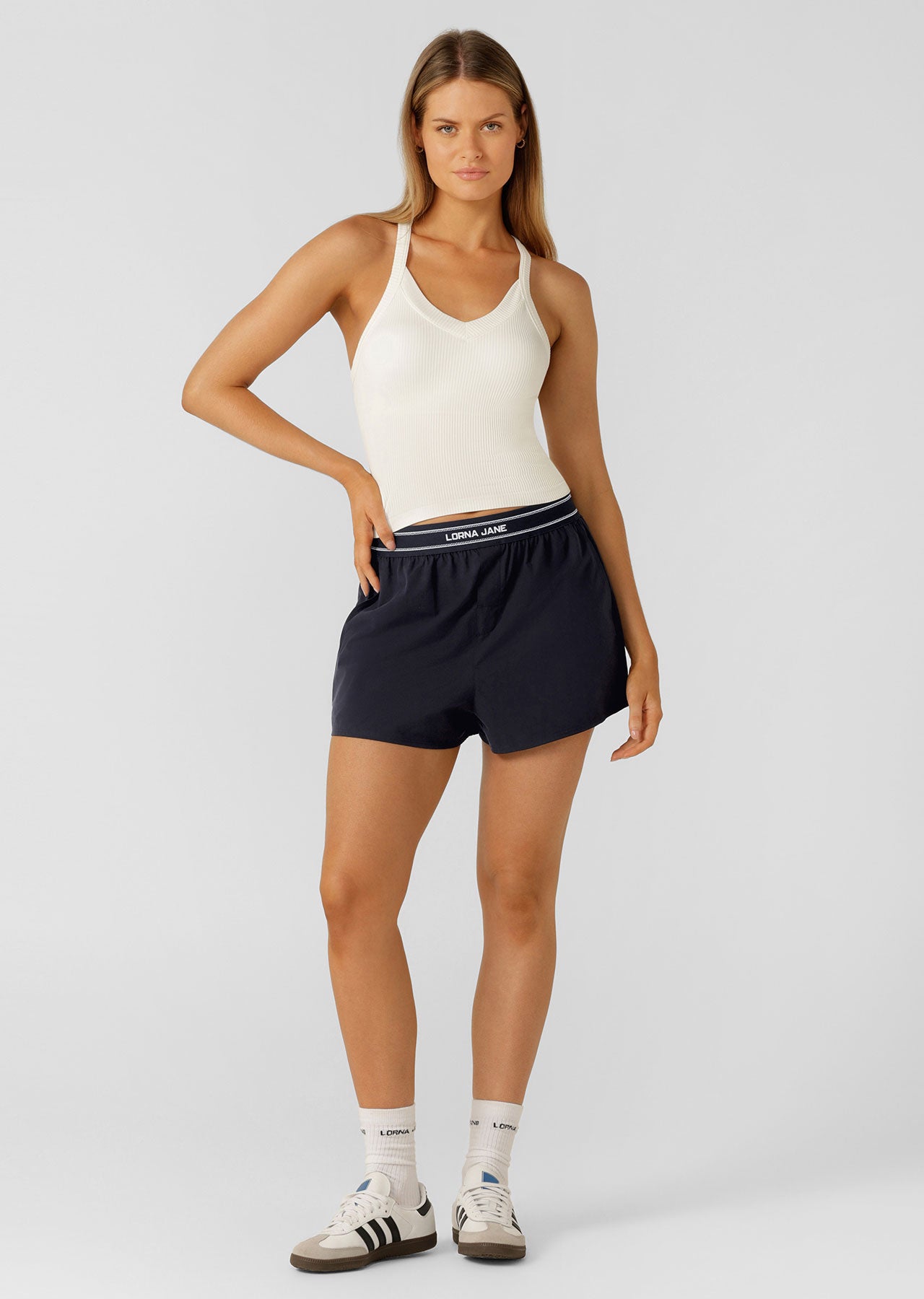 Lorna Jane Effortless Boxer Shorts - Midnight Blue