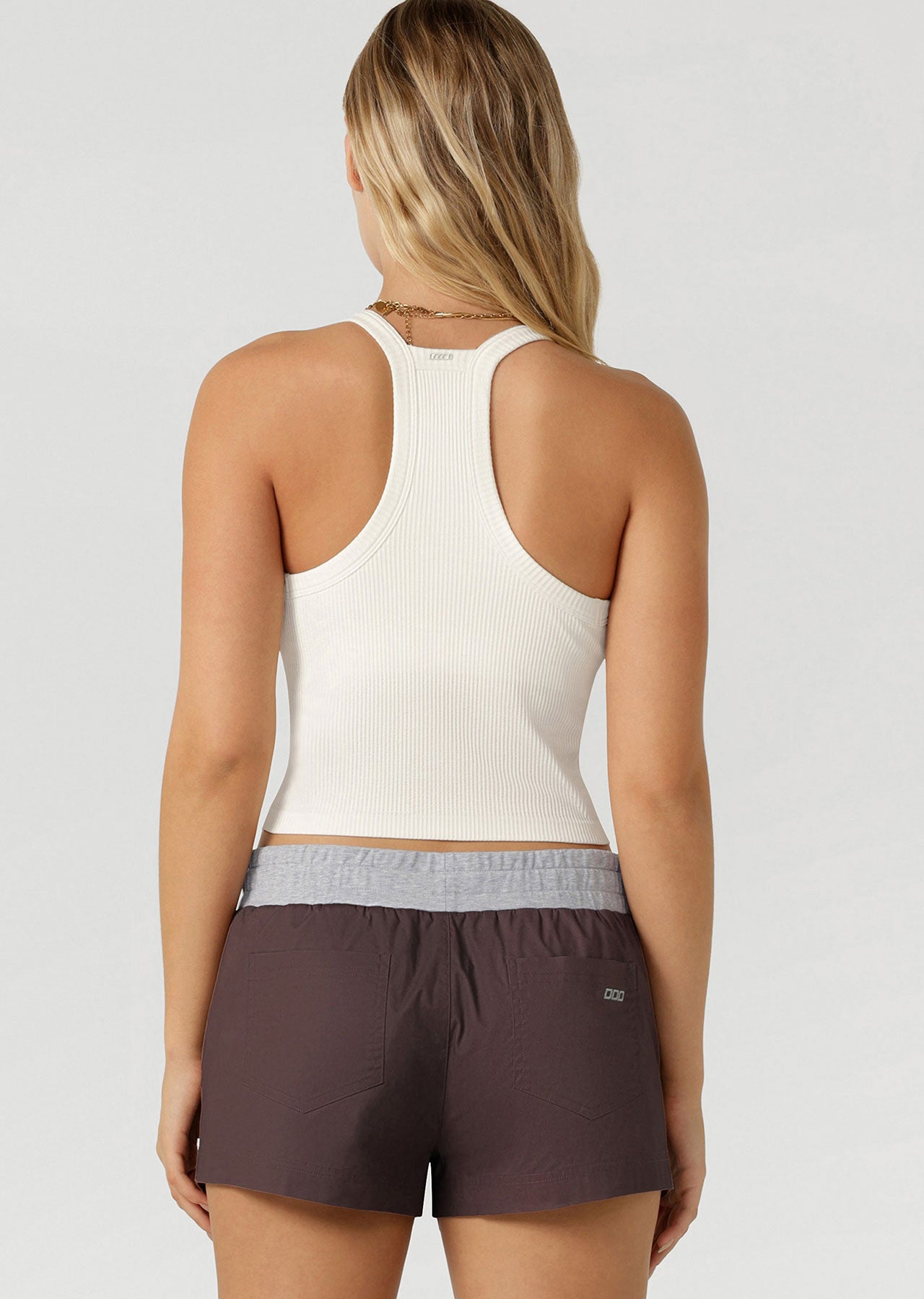 Lorna Jane Seamless Crop Tank Bra Combo - Porcelain