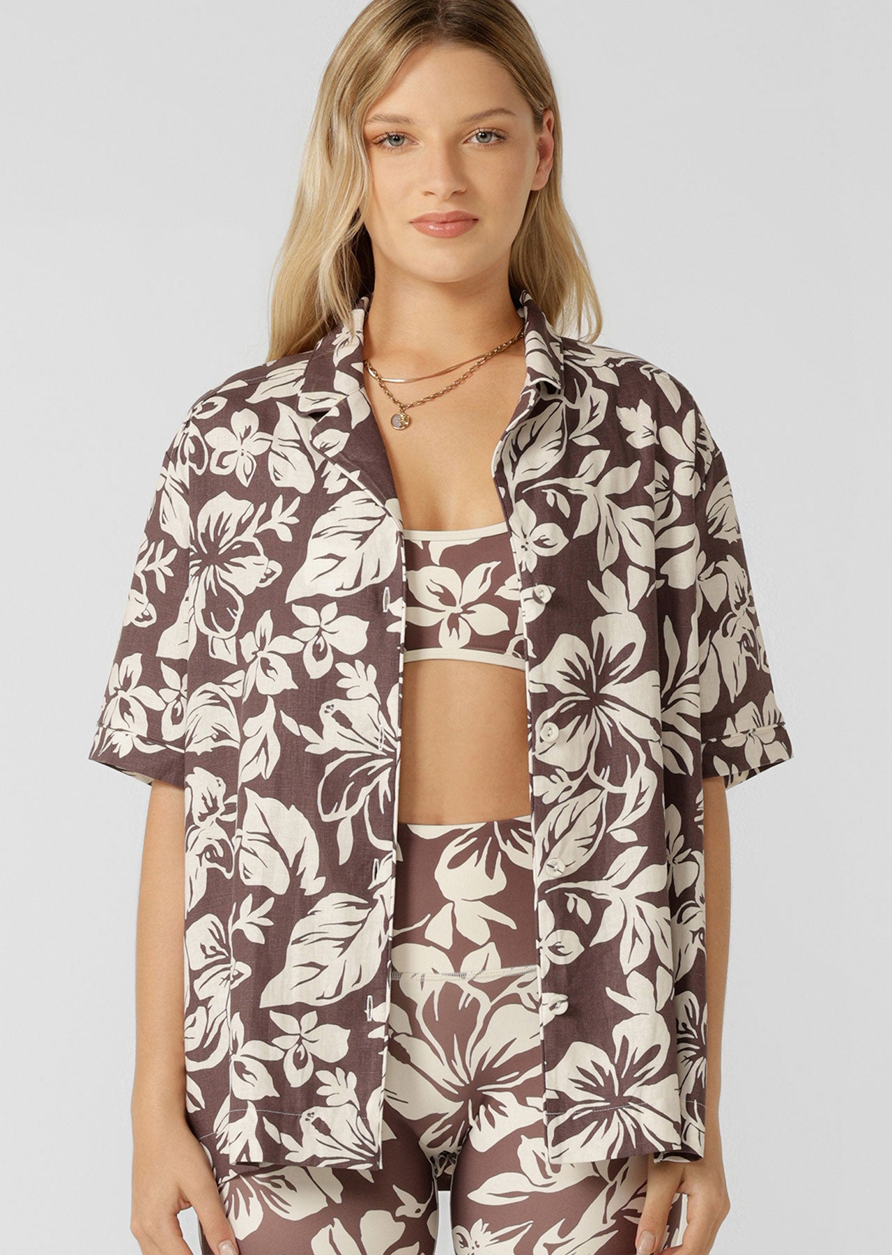 Lorna Jane Hibiscus Weekend Shirt - Hibiscus Print
