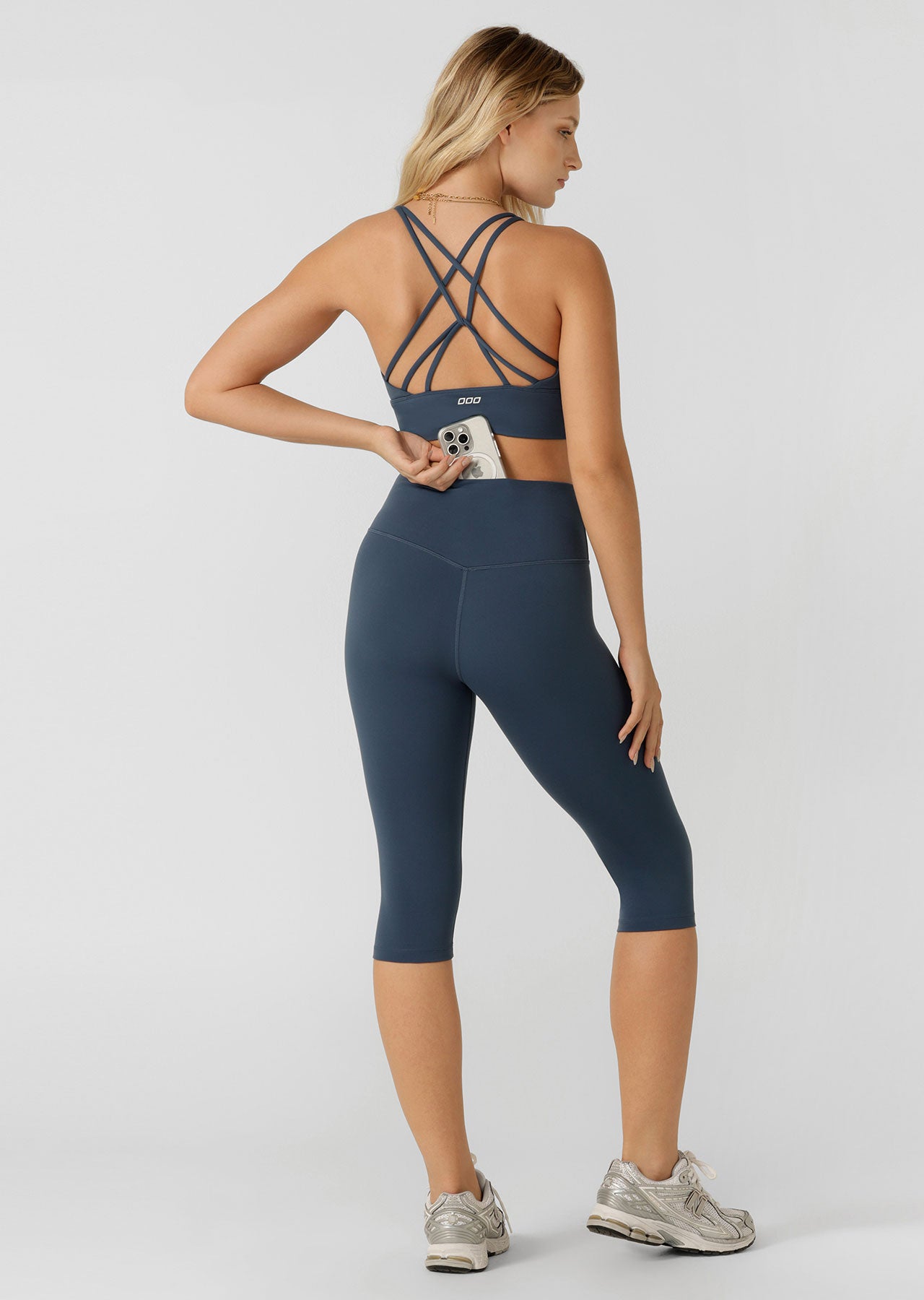 Lorna Jane Active Living 3/4 Capri Leggings - Pale Indigo