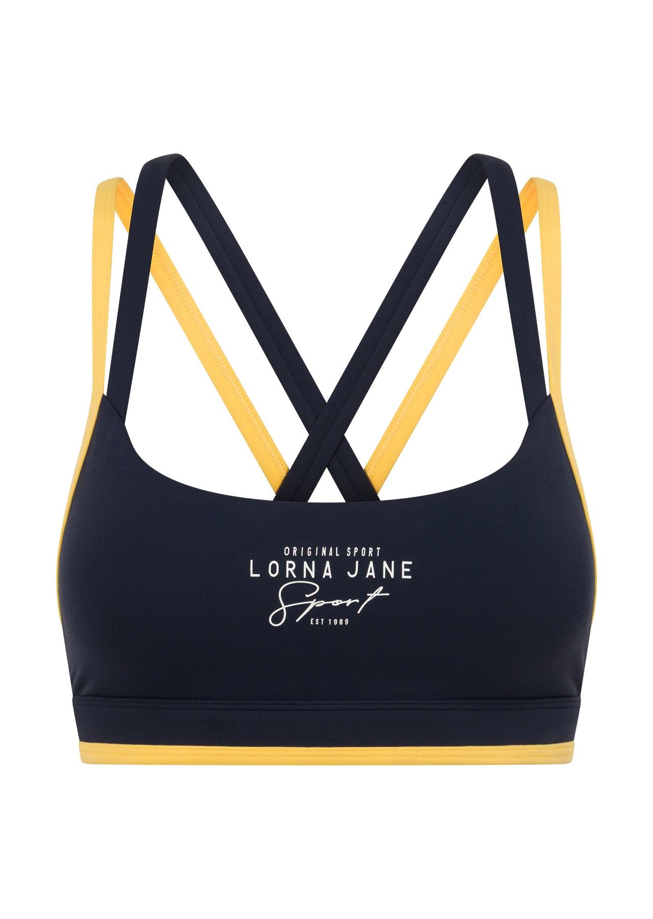 Lorna Jane Sprint To Finish Sports Bra - Oxford Navy