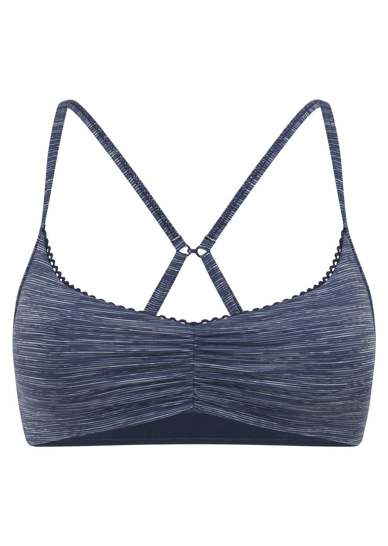 Lorna Jane Retro All Day Sports Bra - Deep Dive Blue Marl