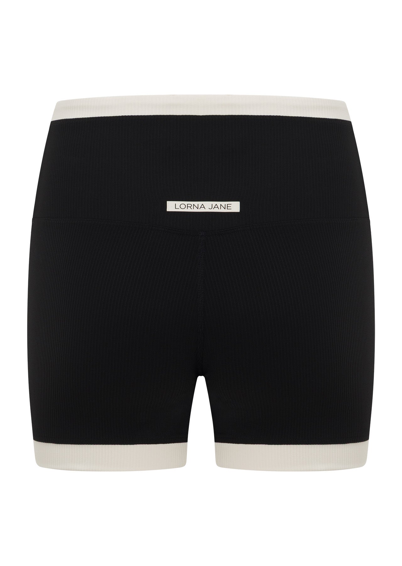 Lorna Jane Gym To Swim Retro Rib 12cm Bike Shorts - Black