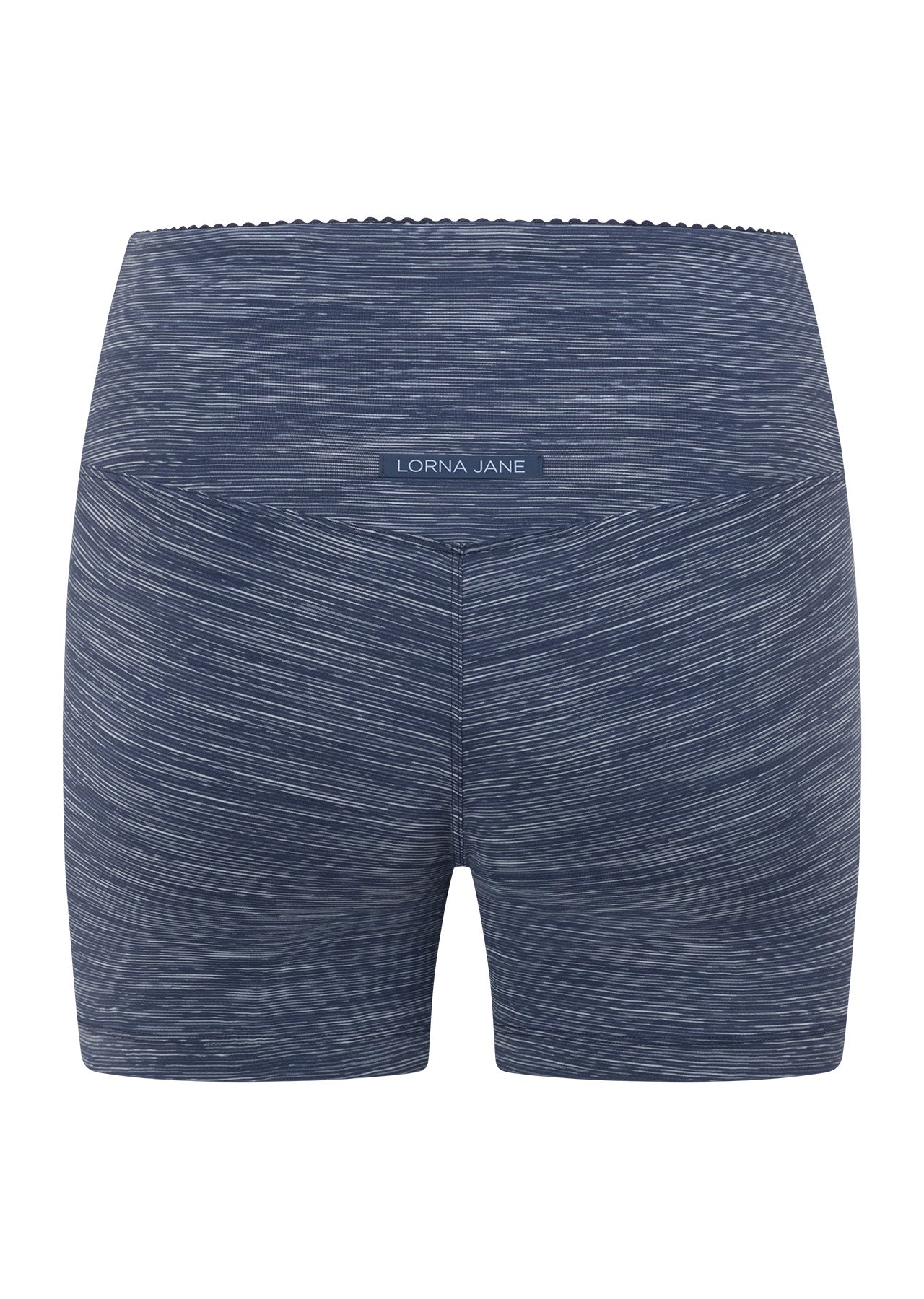 Lorna Jane Retro 12cm Bike Shorts - Deep Dive Blue Marl