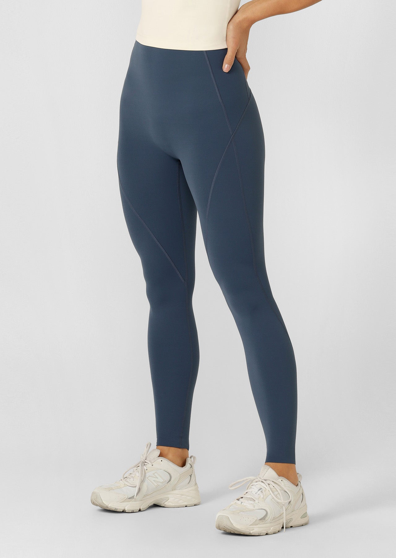 Lorna Jane Second To None Full Length Leggings - Deep Dive Blue