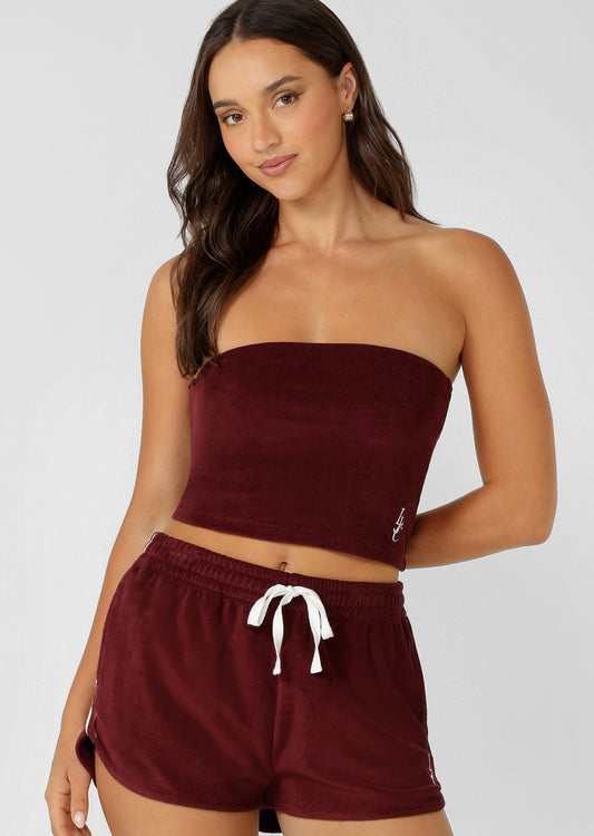 Lorna Jane Marisol Terry Boobtube - Cranberry