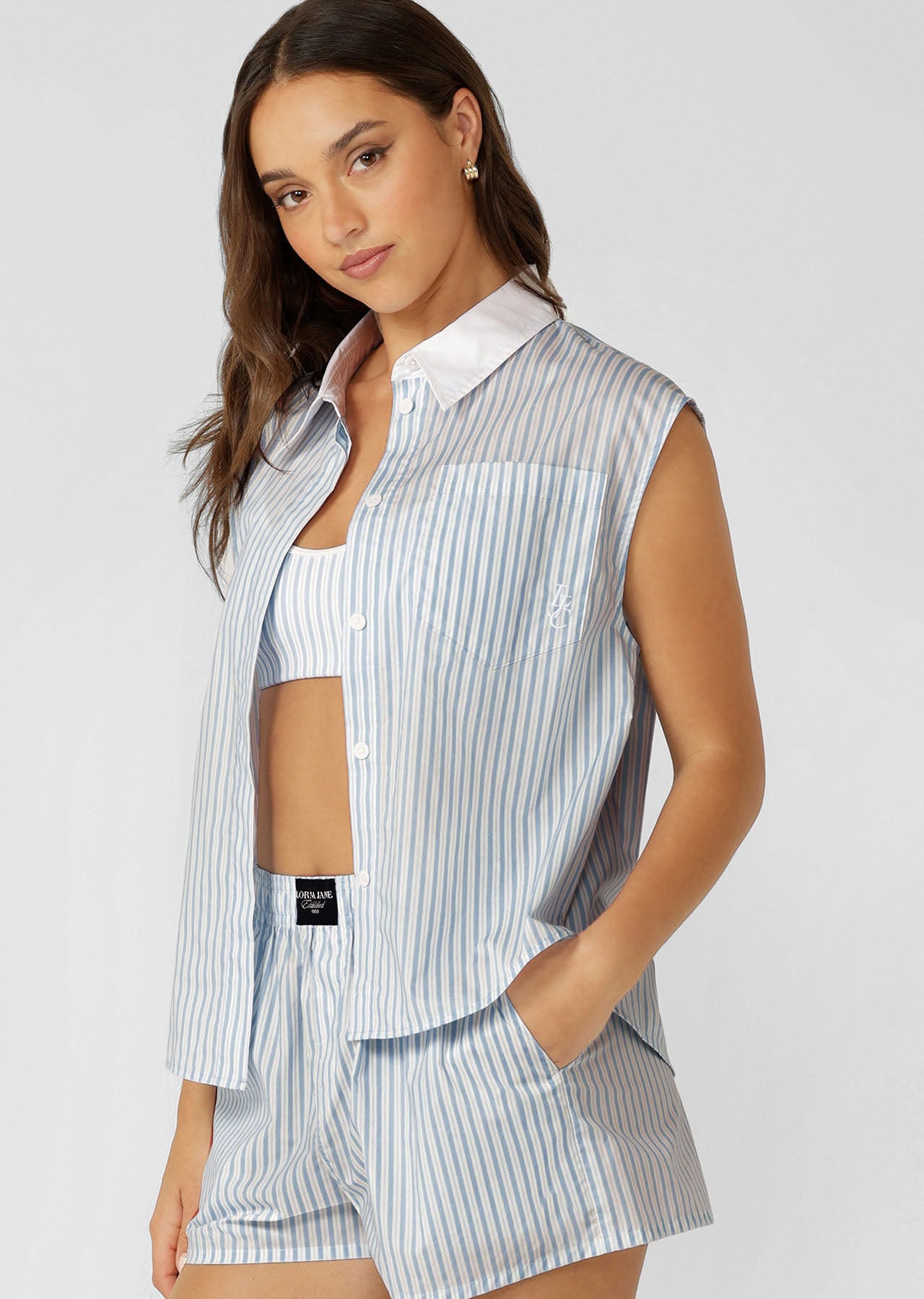 Lorna Jane Serendipity Sleeveless Shirt - Serendipity Stripe