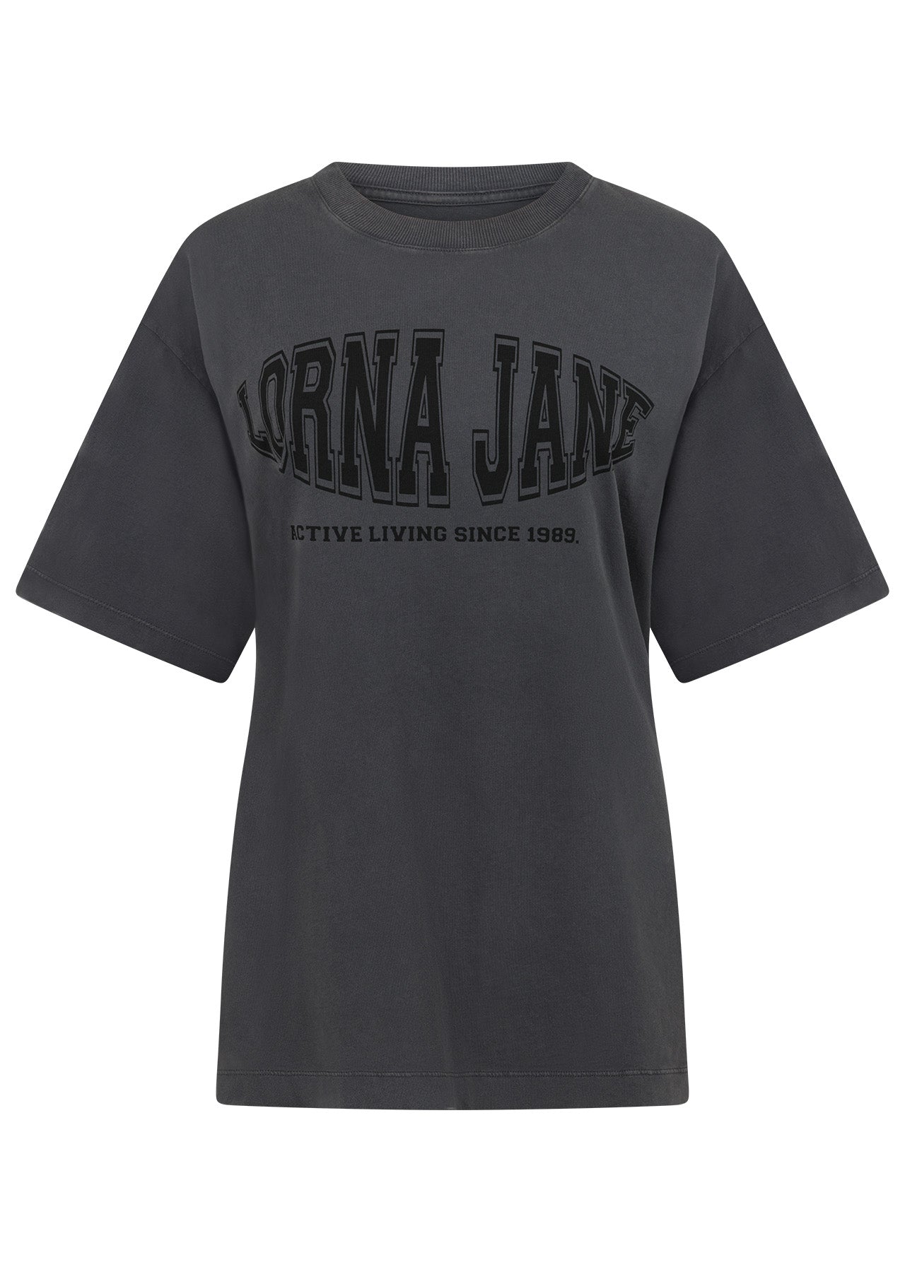 Lorna Jane Summer Sports Washed Boyfriend T-Shirt - Washed Titanium