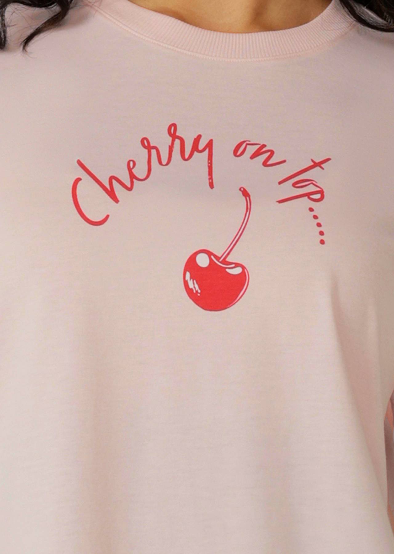 Lorna Jane Cherry T-Shirt - Pale Dusty Rose