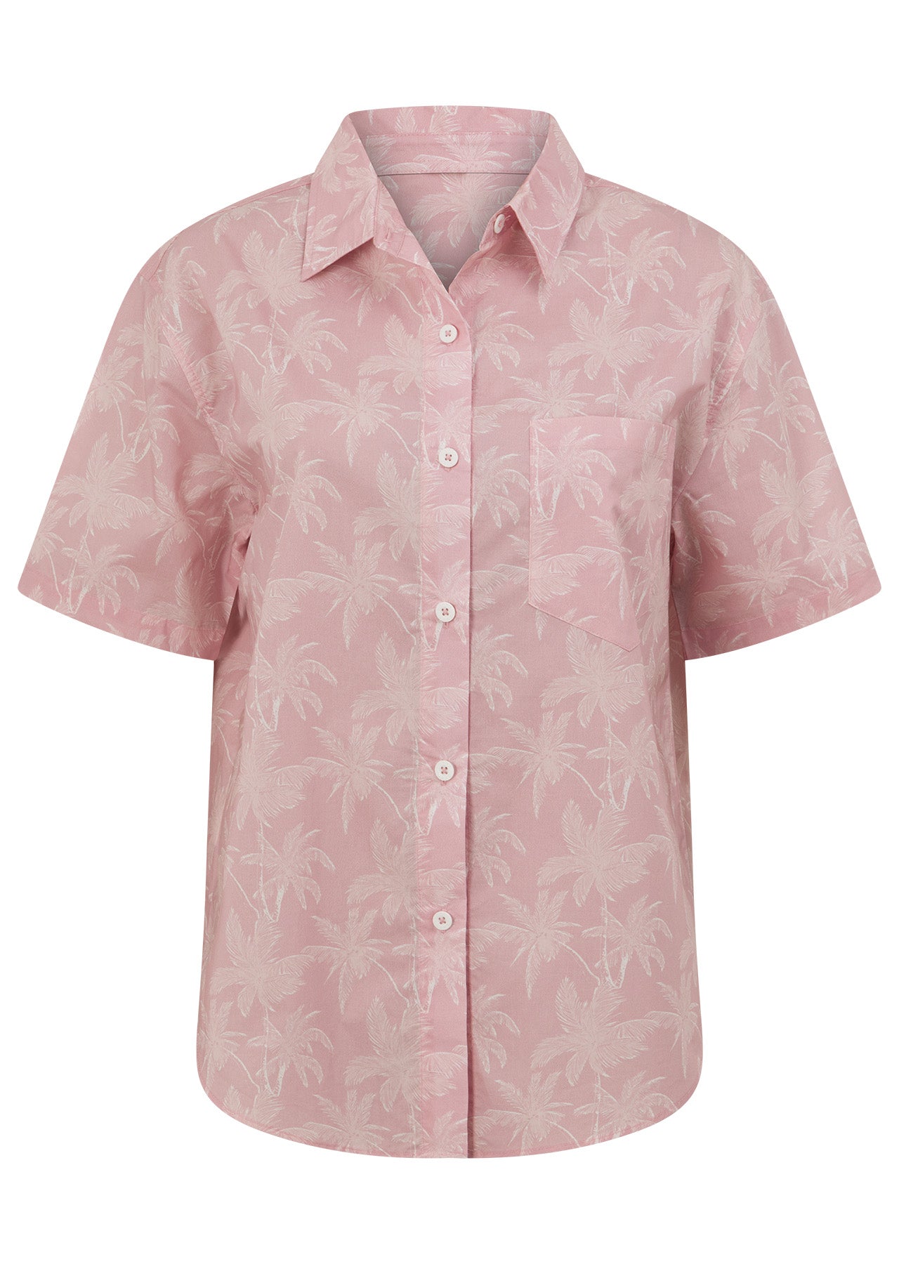 Lorna Jane Morning Pages Shirt - Blush Palm Print