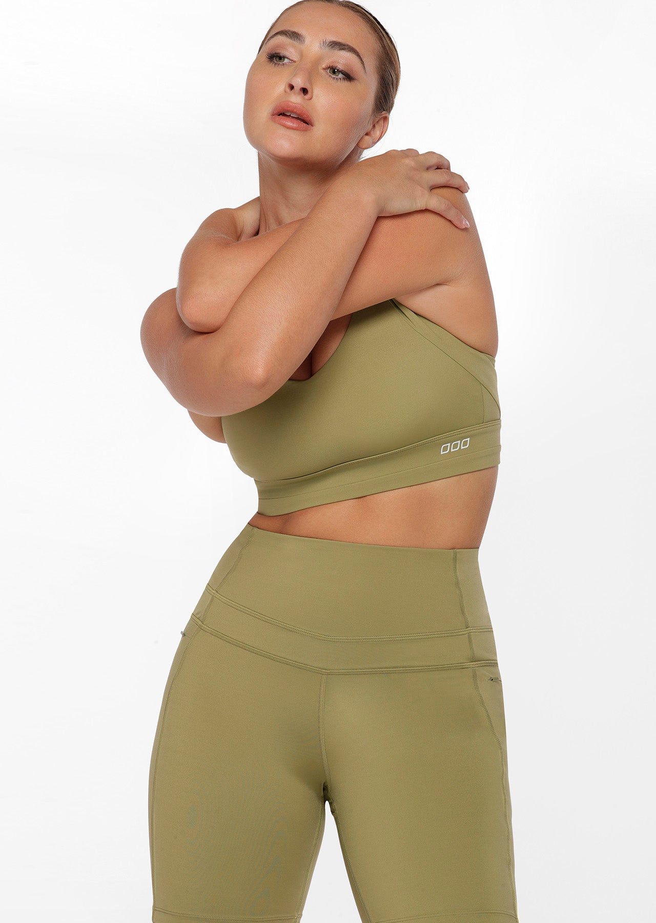 Lorna Jane Double Time Sports Bra - Olive