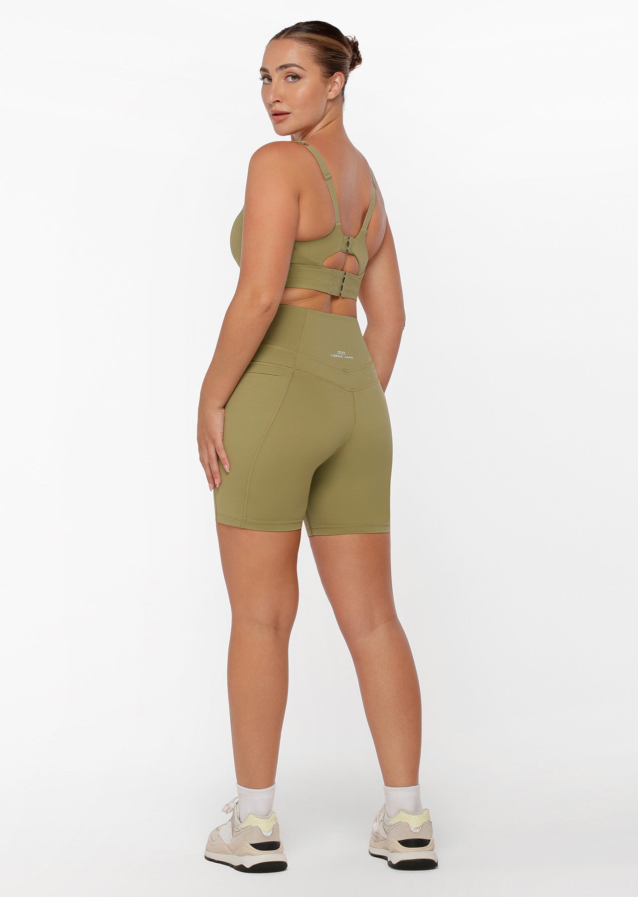 Lorna Jane Double Time Sports Bra - Olive