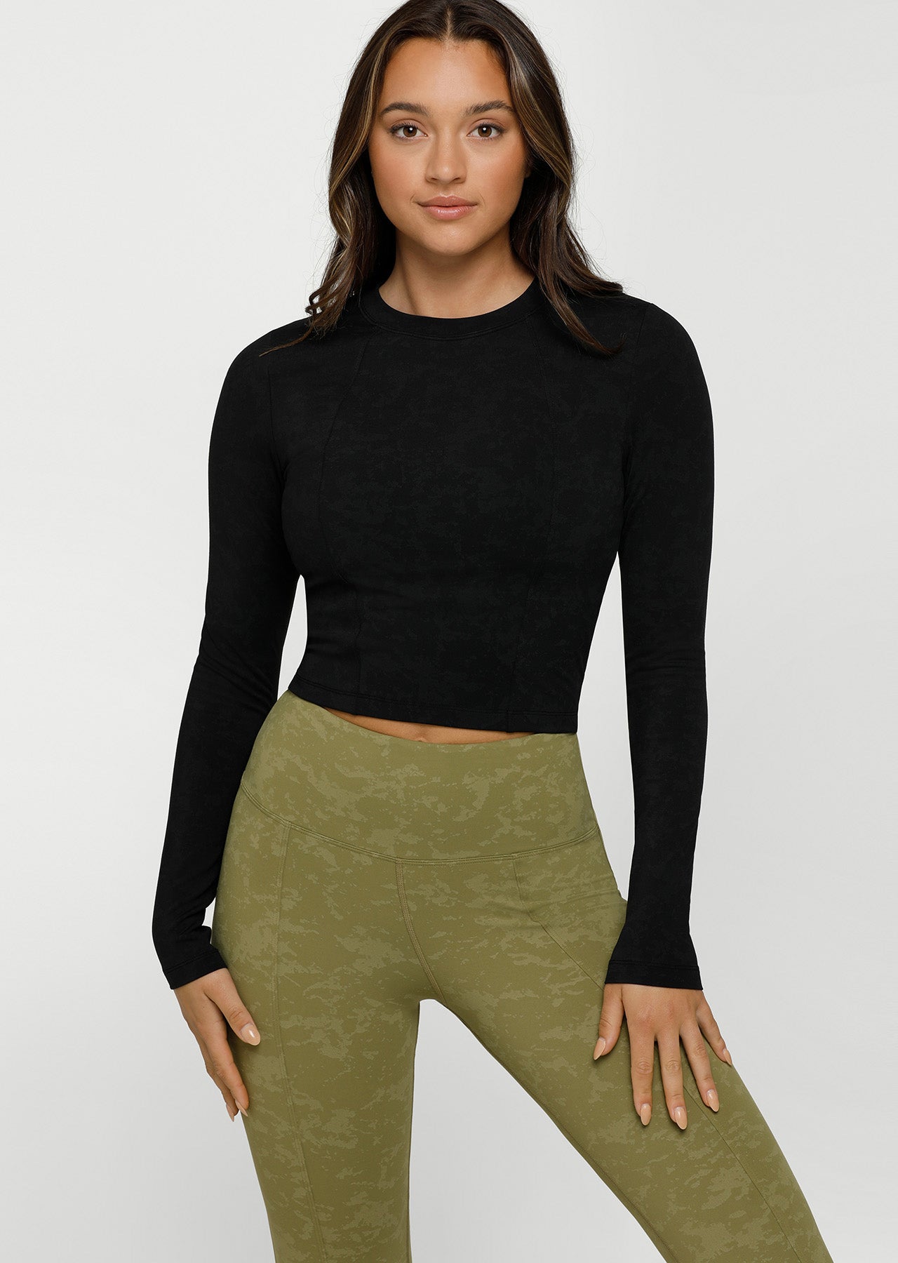 Lorna Jane Elements Long Sleeve Top - Washed Black