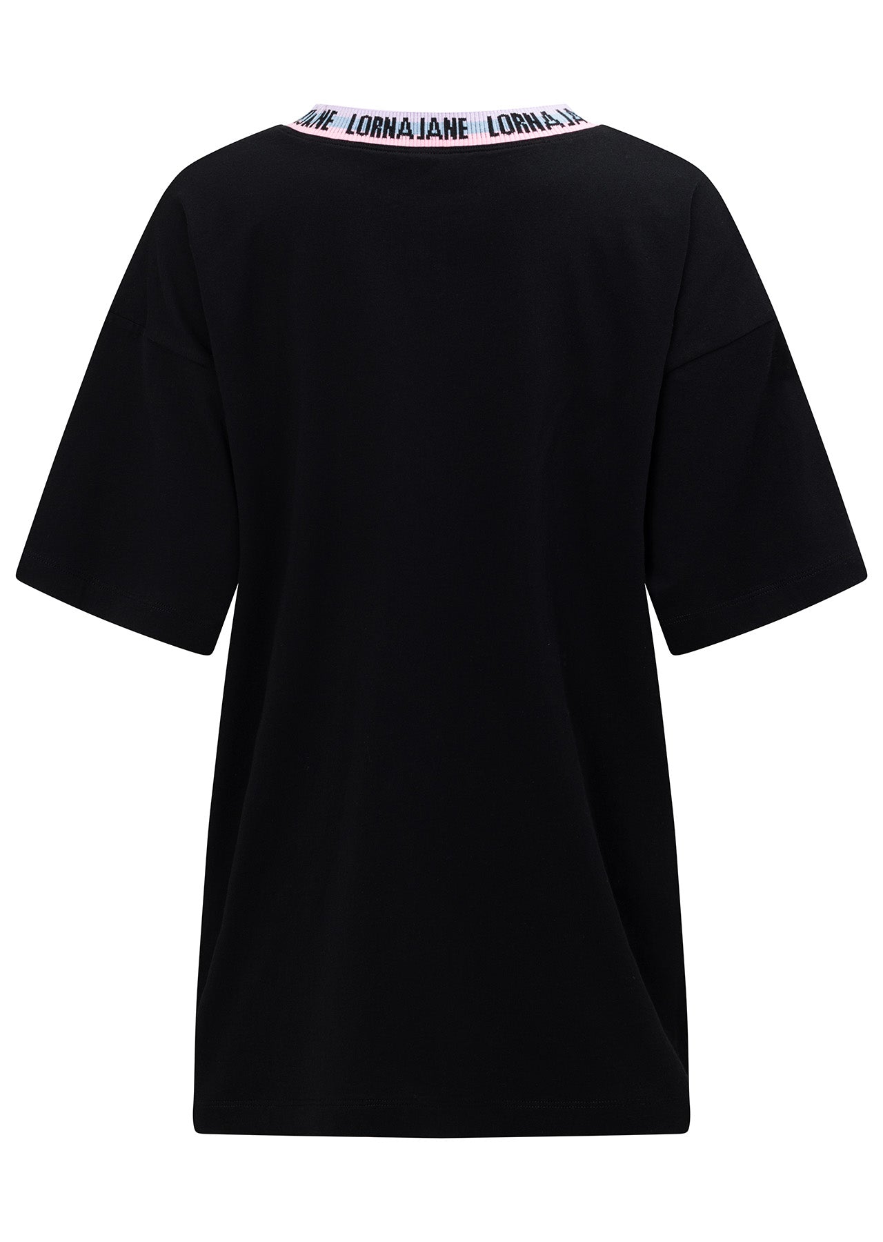 Lorna Jane Metaverse Stripe Boyfriend Tee - Black