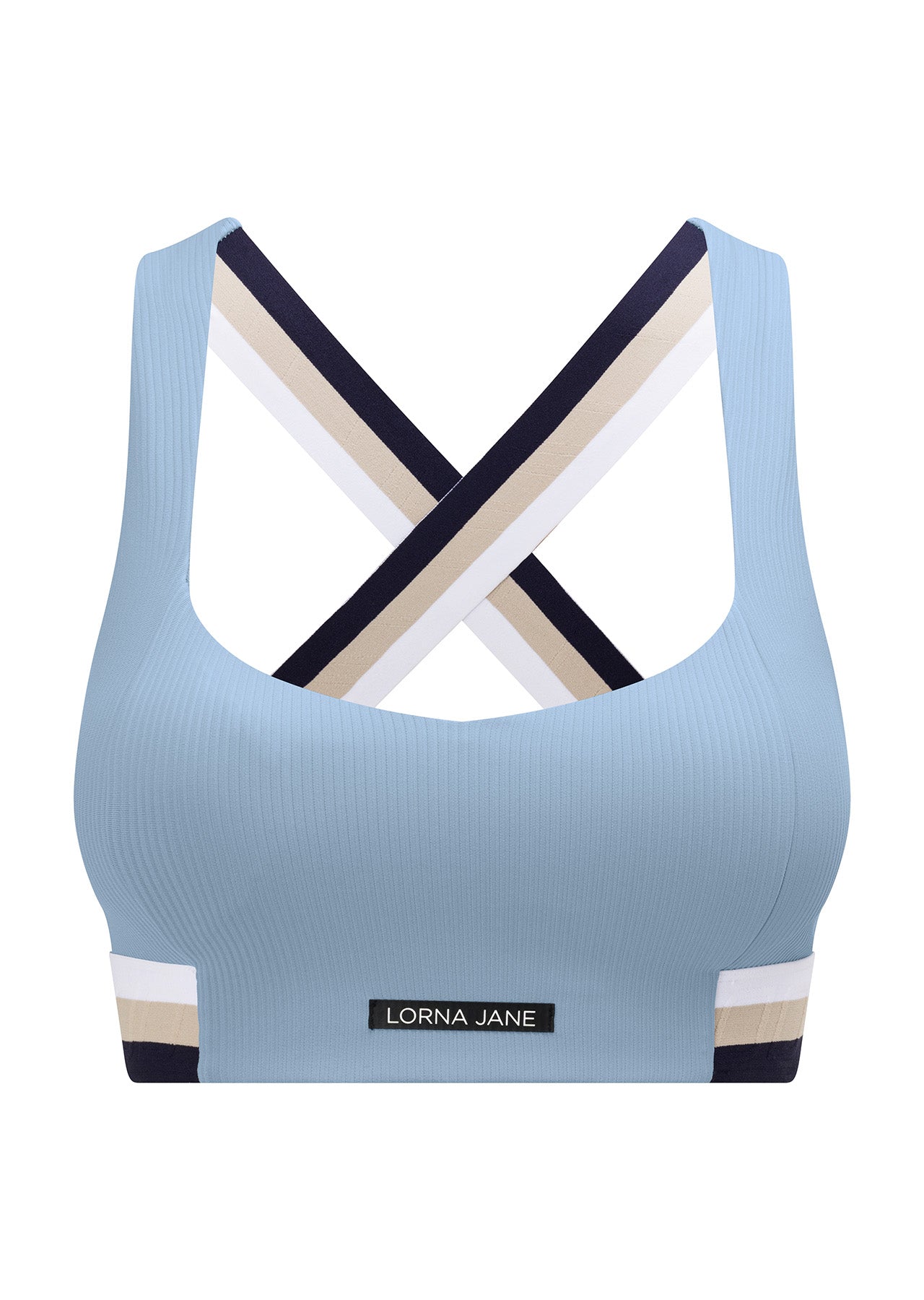 Lorna Jane Transform Rib Sports Bra - Glacia Blue